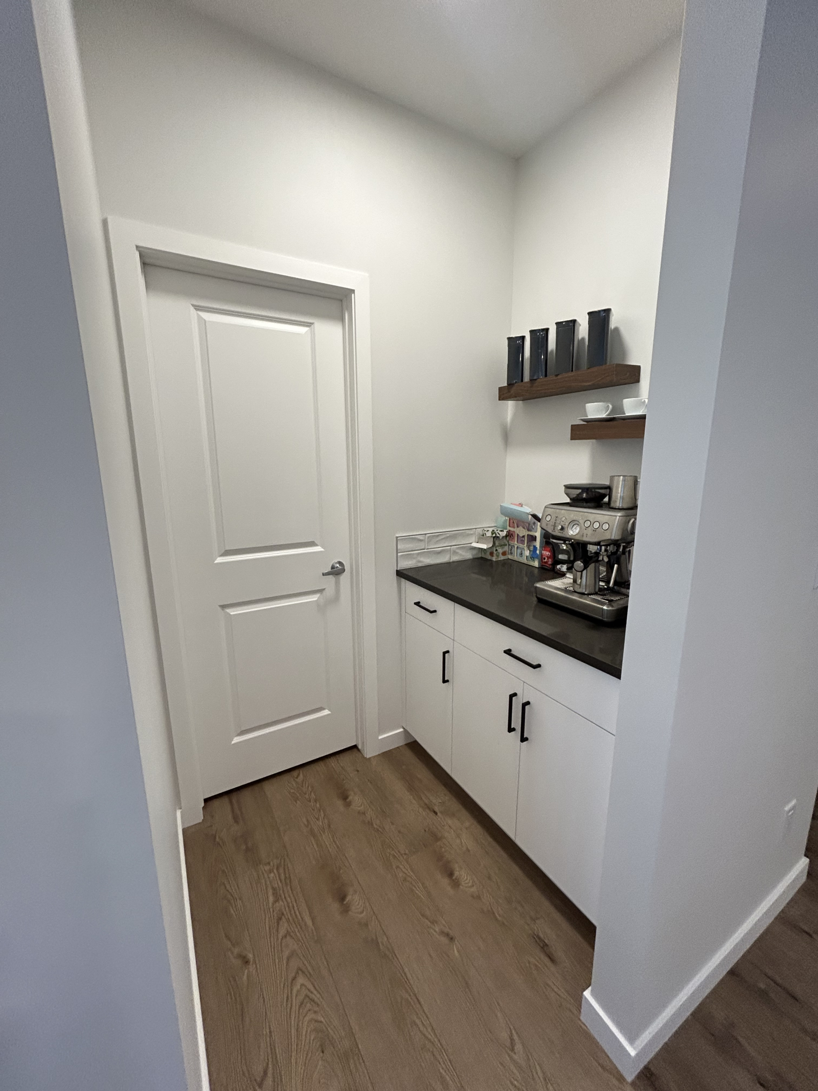 coffee station with Breville Barista Express Impress