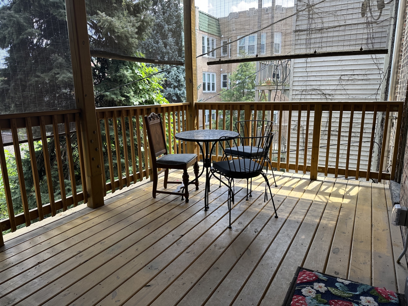 Peaceful, fully private back porch. I will add more furniture soon!