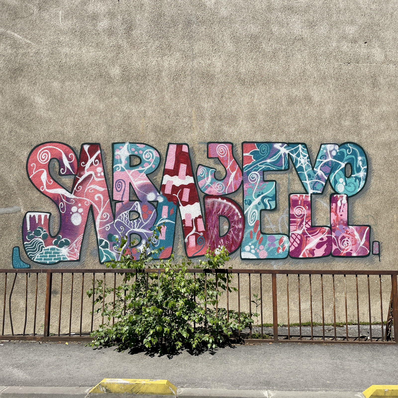 A bit of street art just down the road from our apartment in Koševsko Brdo.