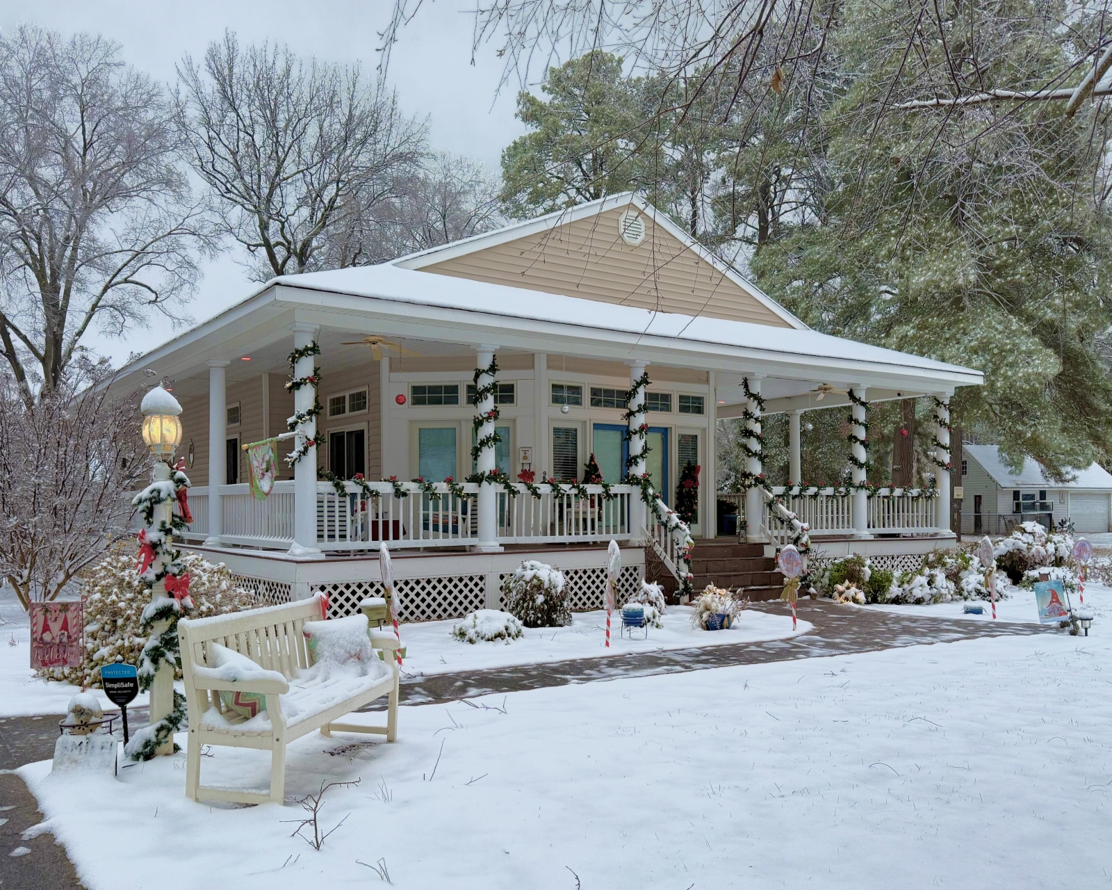 Nossa casa no inverno.