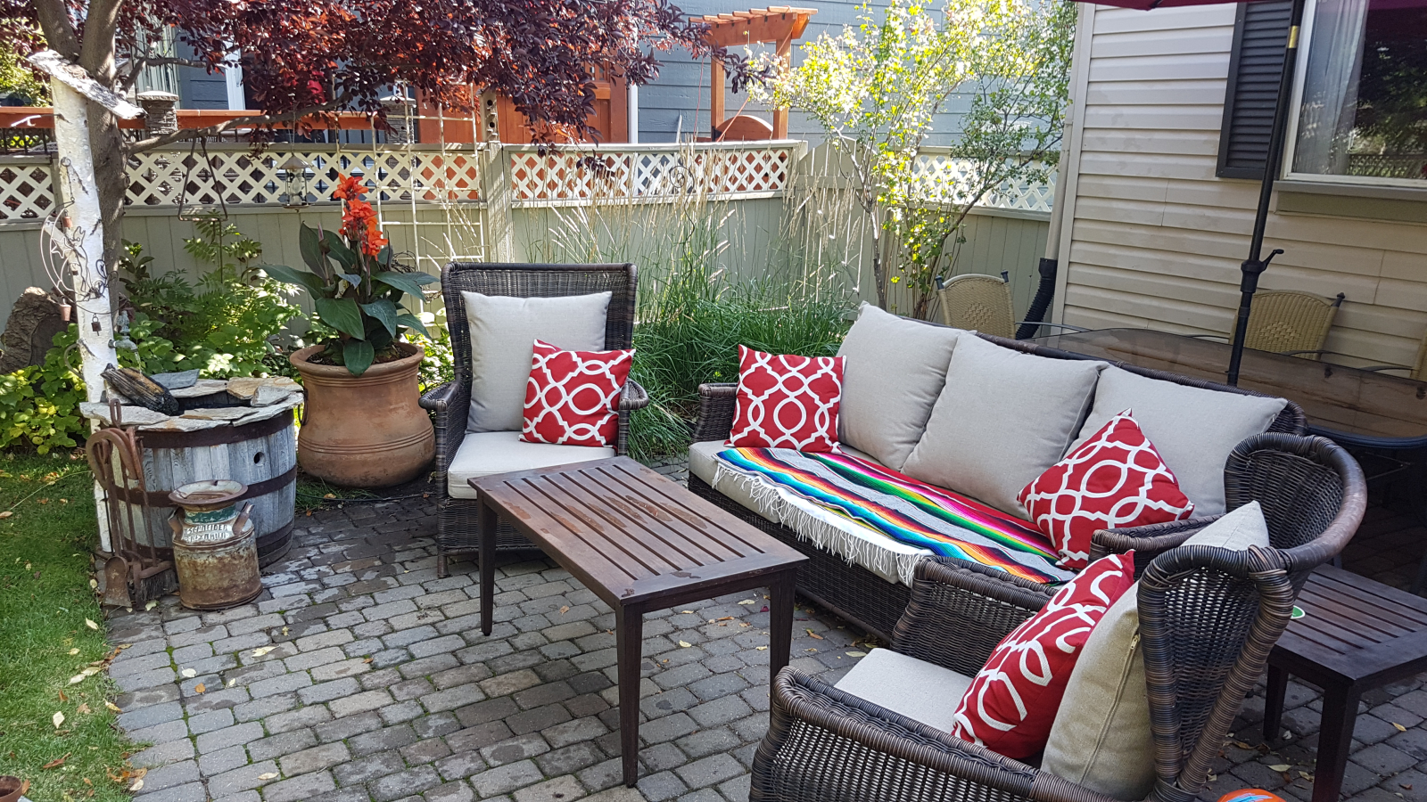 Comfy, cozy seating area.