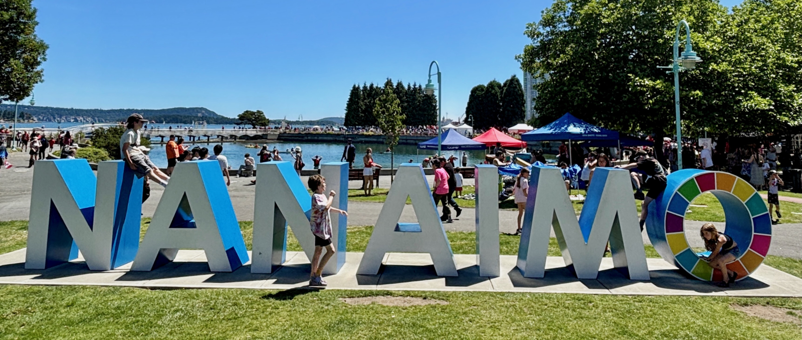 Parco sul lungomare nel centro di Nanaimo.