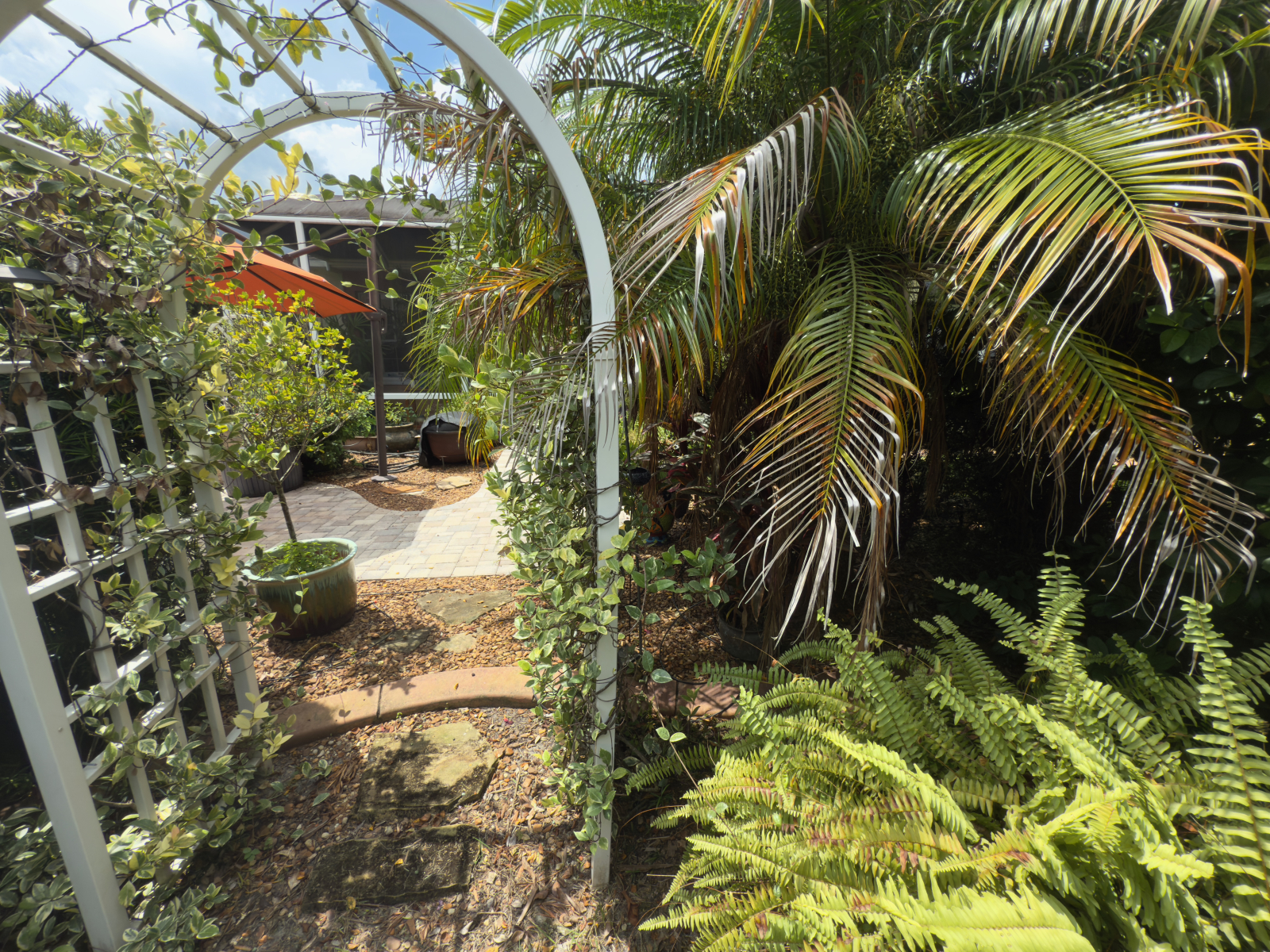 Private garden and patio