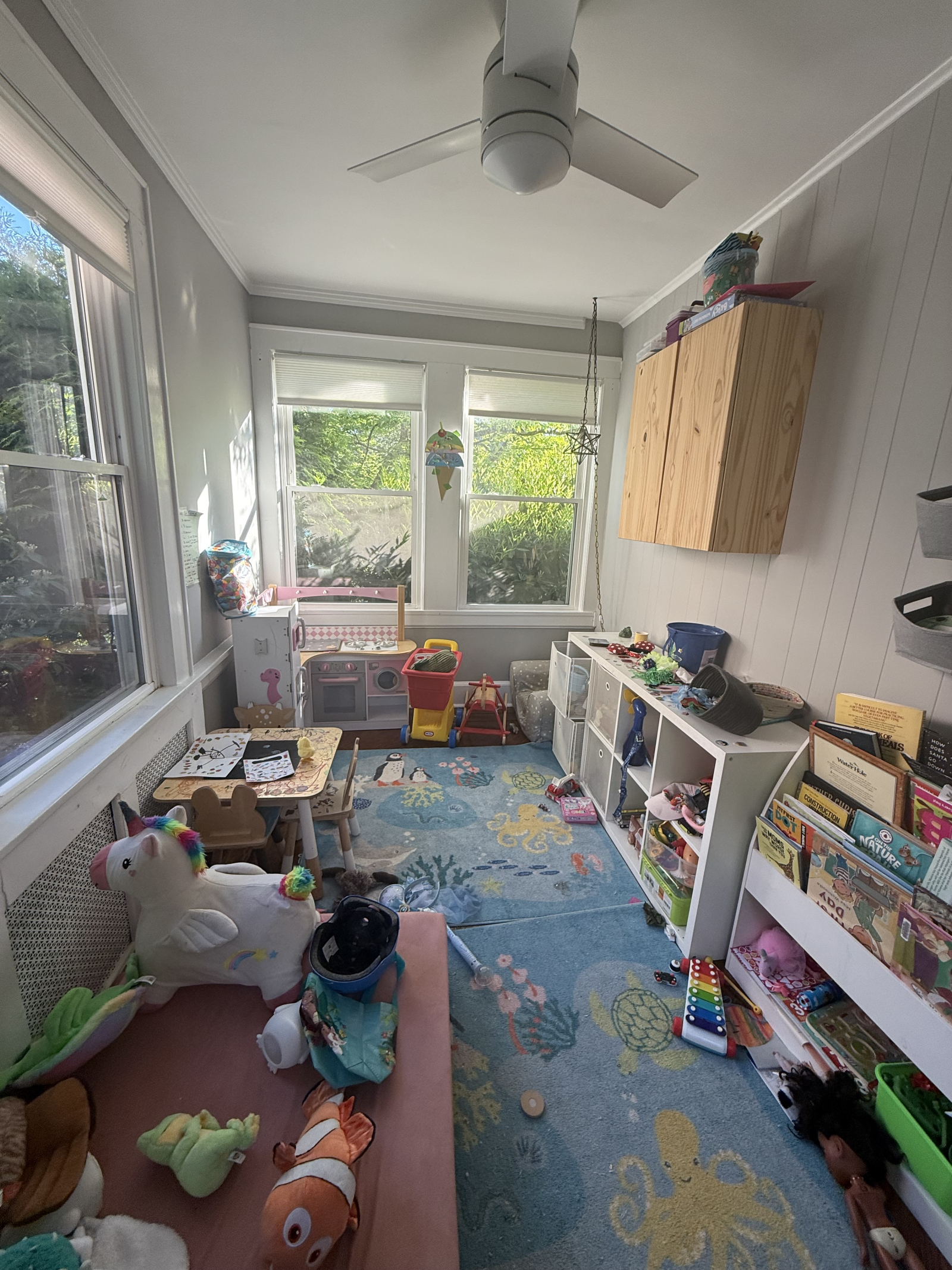 Kids' playroom off the living room