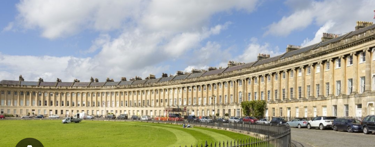 The famous Royal crescent , designed by John Wood the younger a sweeping crescent of 30 terraced hou ...