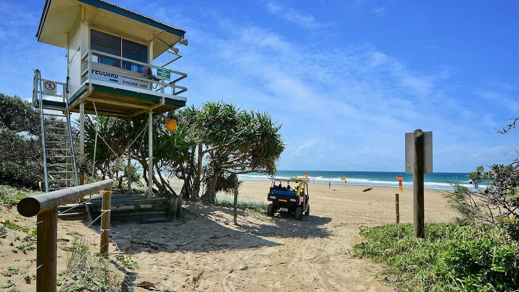 Surfs up dude on the Sunshine Coast, QLD, Australia.