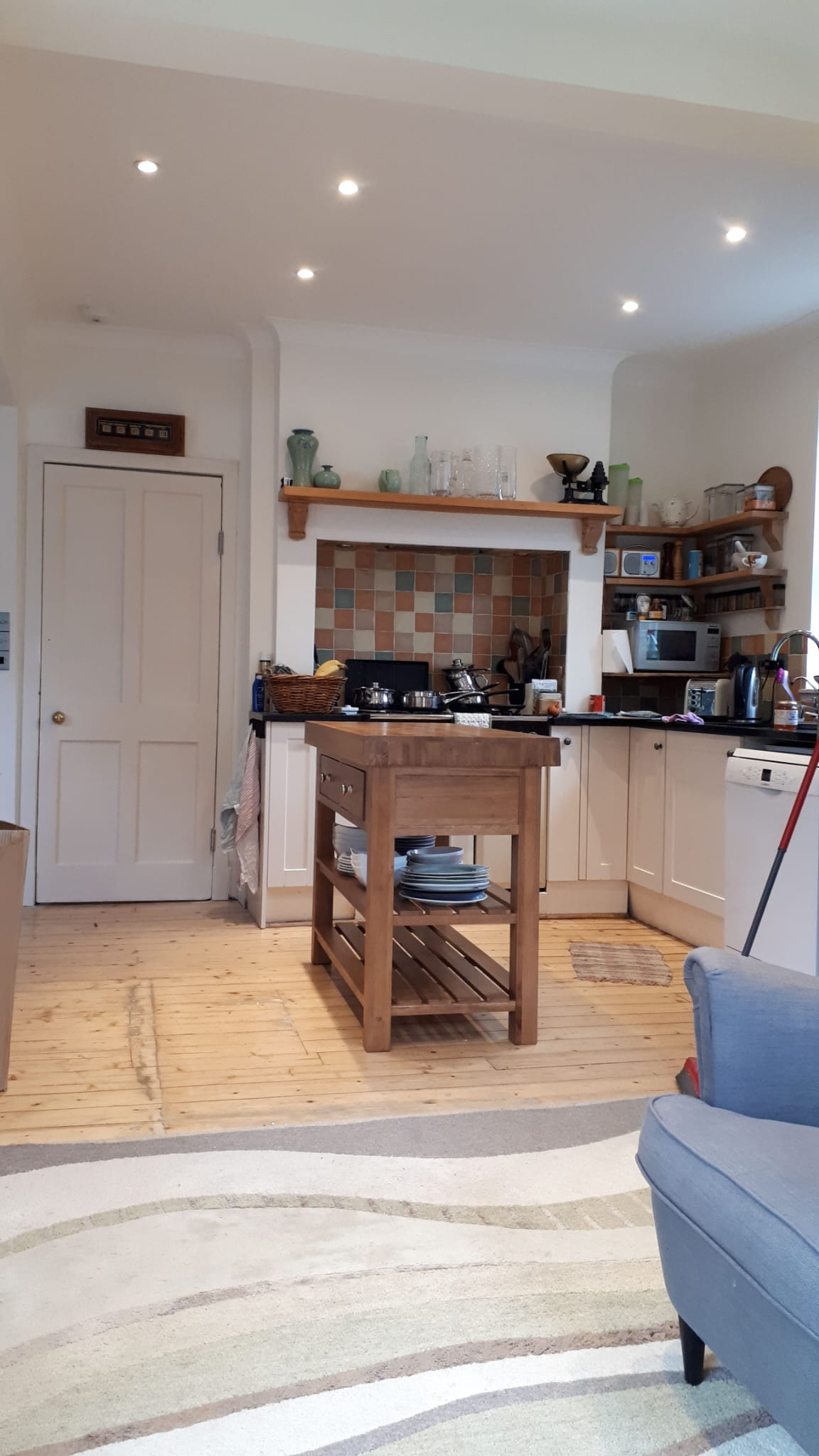 Onze keuken van de eetkamer