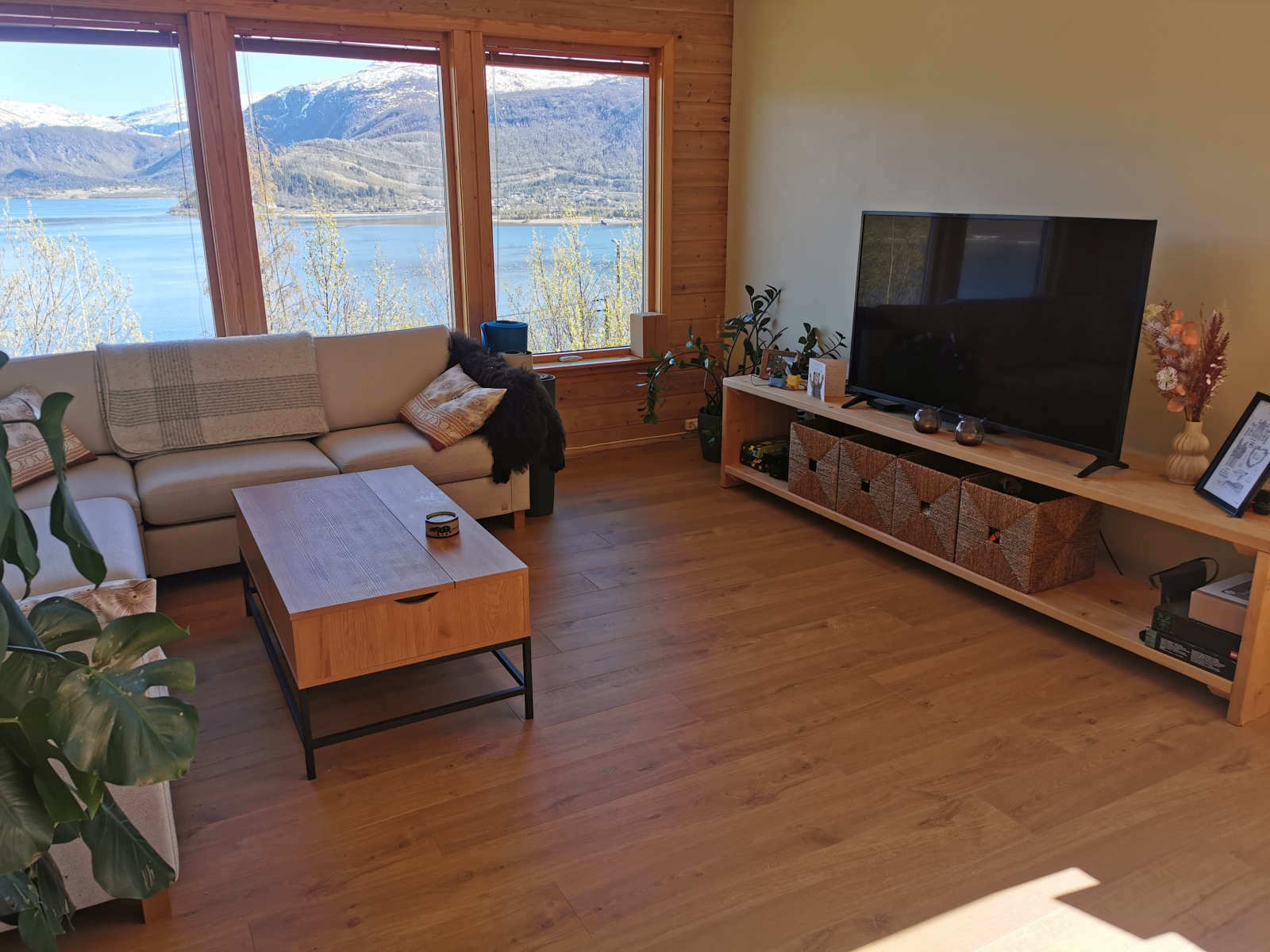 Casa vicino alla bellissima natura nel nord della Norvegia con un gattino coccolono