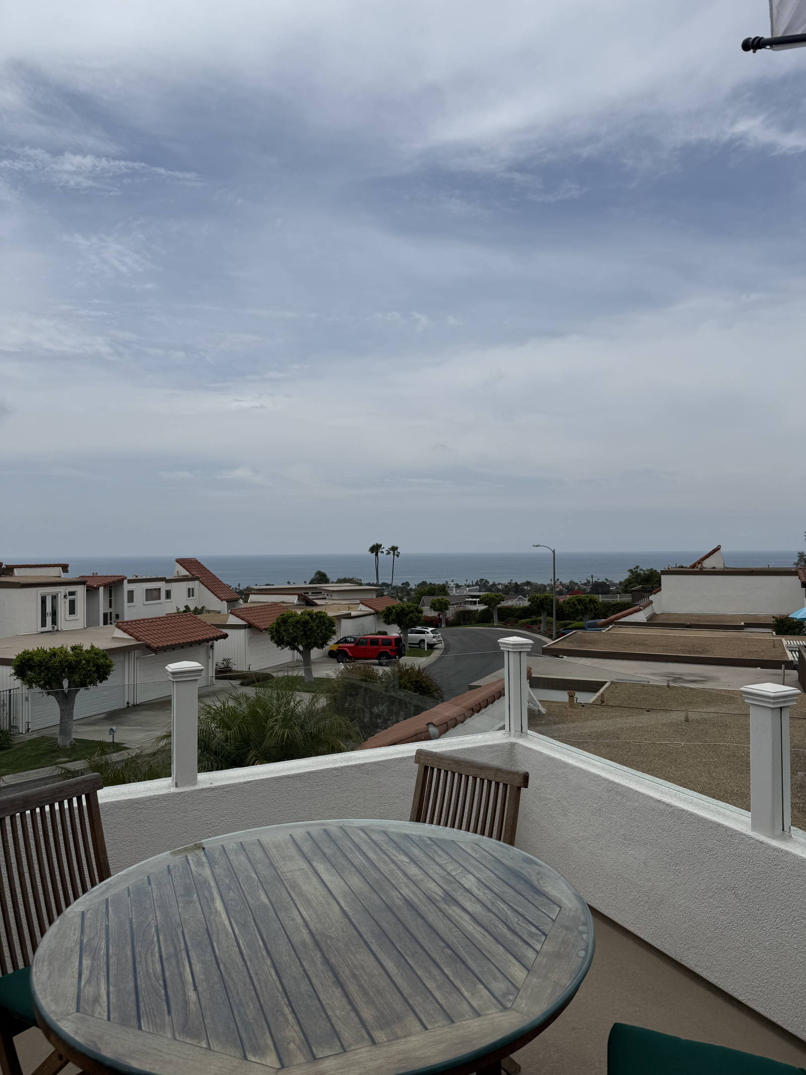 Vista do terraço para as praias de Dana Point