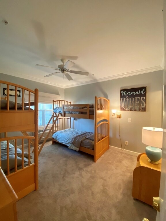 Bedroom four has two sets of bunkbeds.