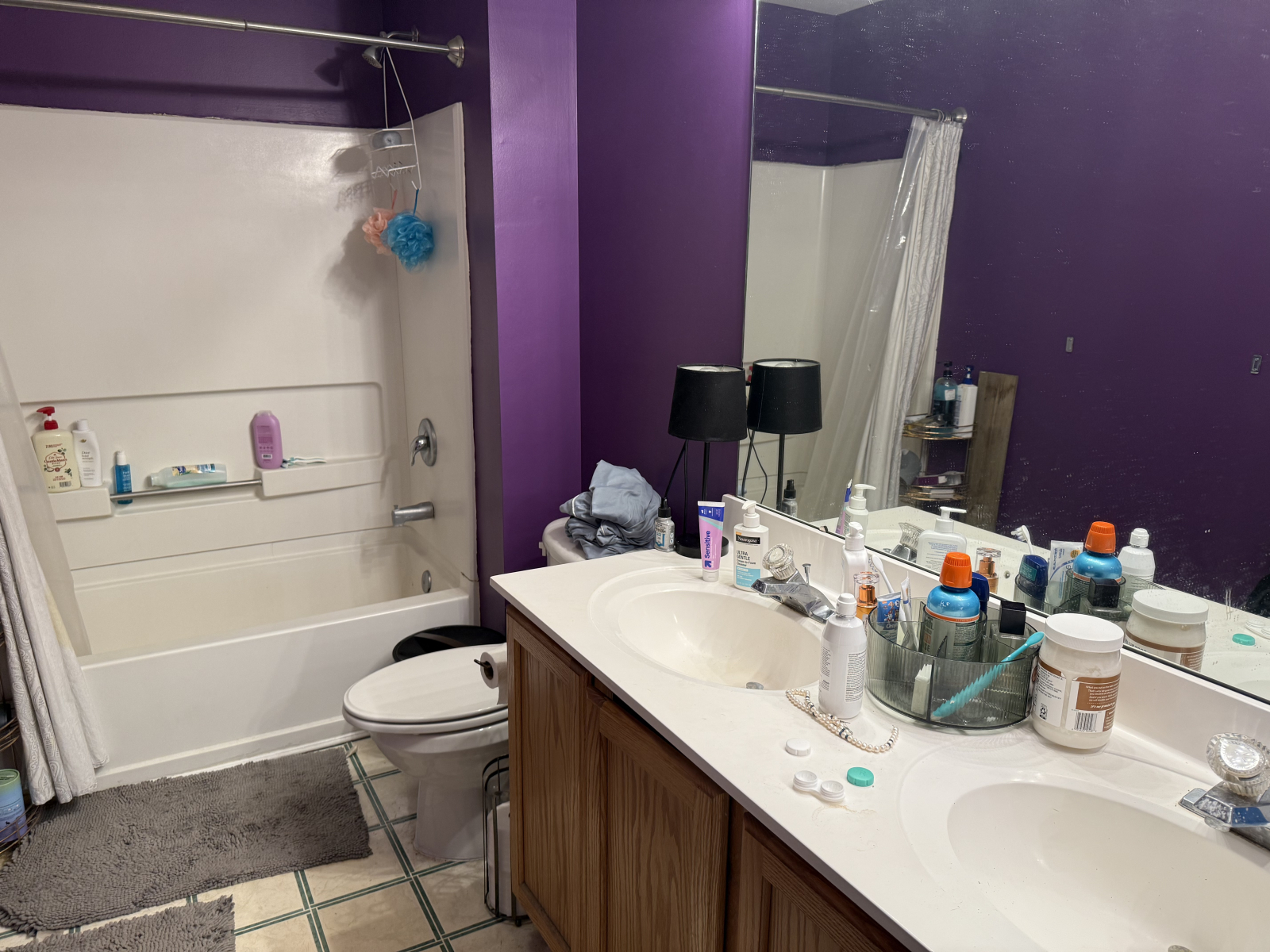 attached double sink master bath. (towel warmer is a must try)