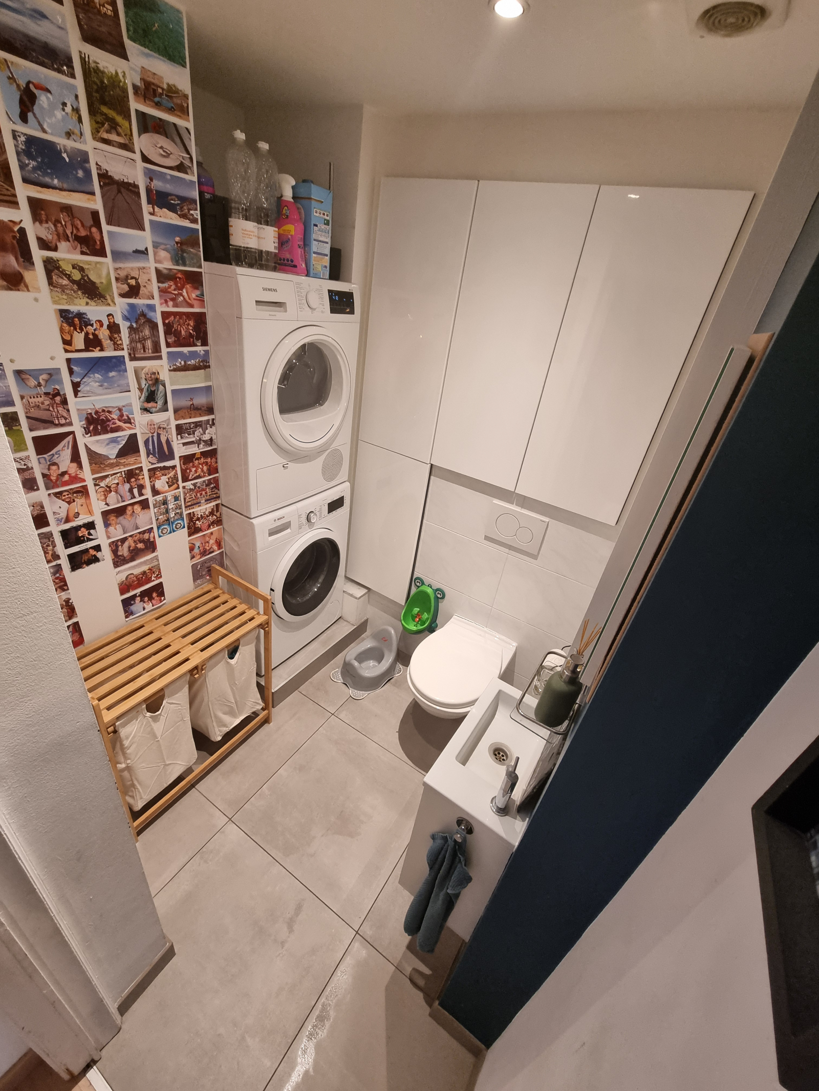 Aseo / lavandería: con urinario para niños y orinal. Lavadora y secadora.