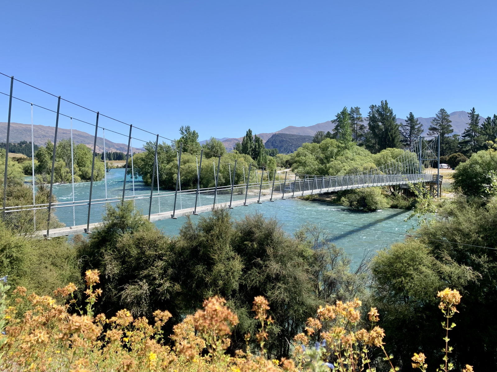 Drehbrücke auf dem Rad-/Wanderweg Richtung Hawea
