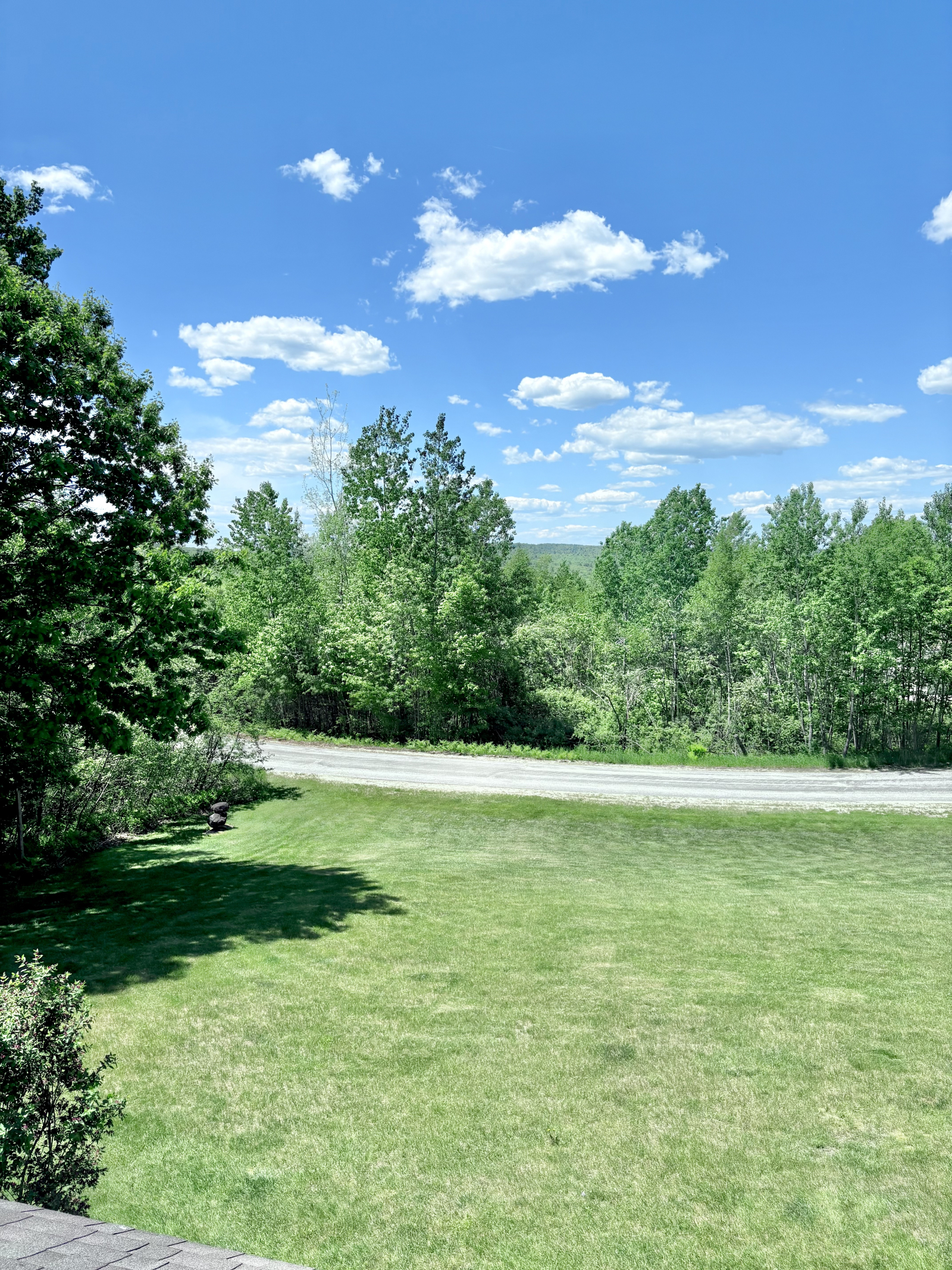 A vista da janela 🌳 ⛰️ do nosso quarto