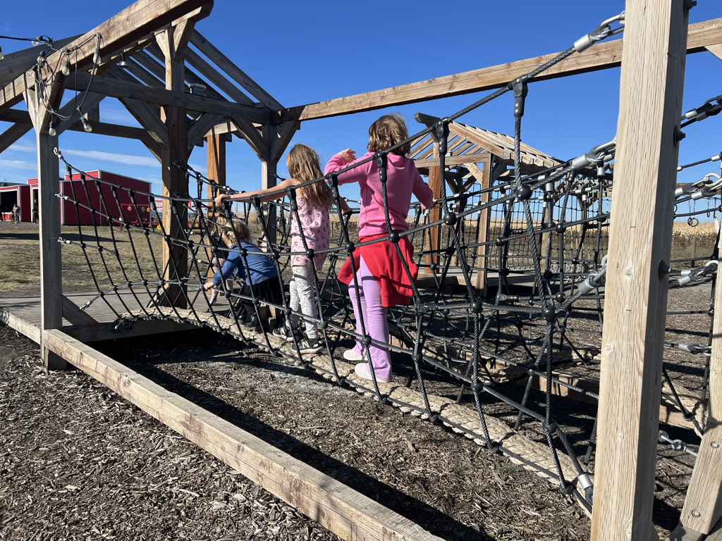 Calgary Farmyard, about 20 mins from the house. Outdoor playground/amusement for kids