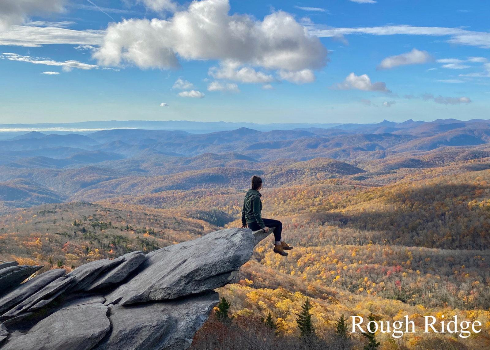 Adembenemend uitzicht op de Blue Ridge Parkway (Rough Ridge Trail) (2 uur rijden)