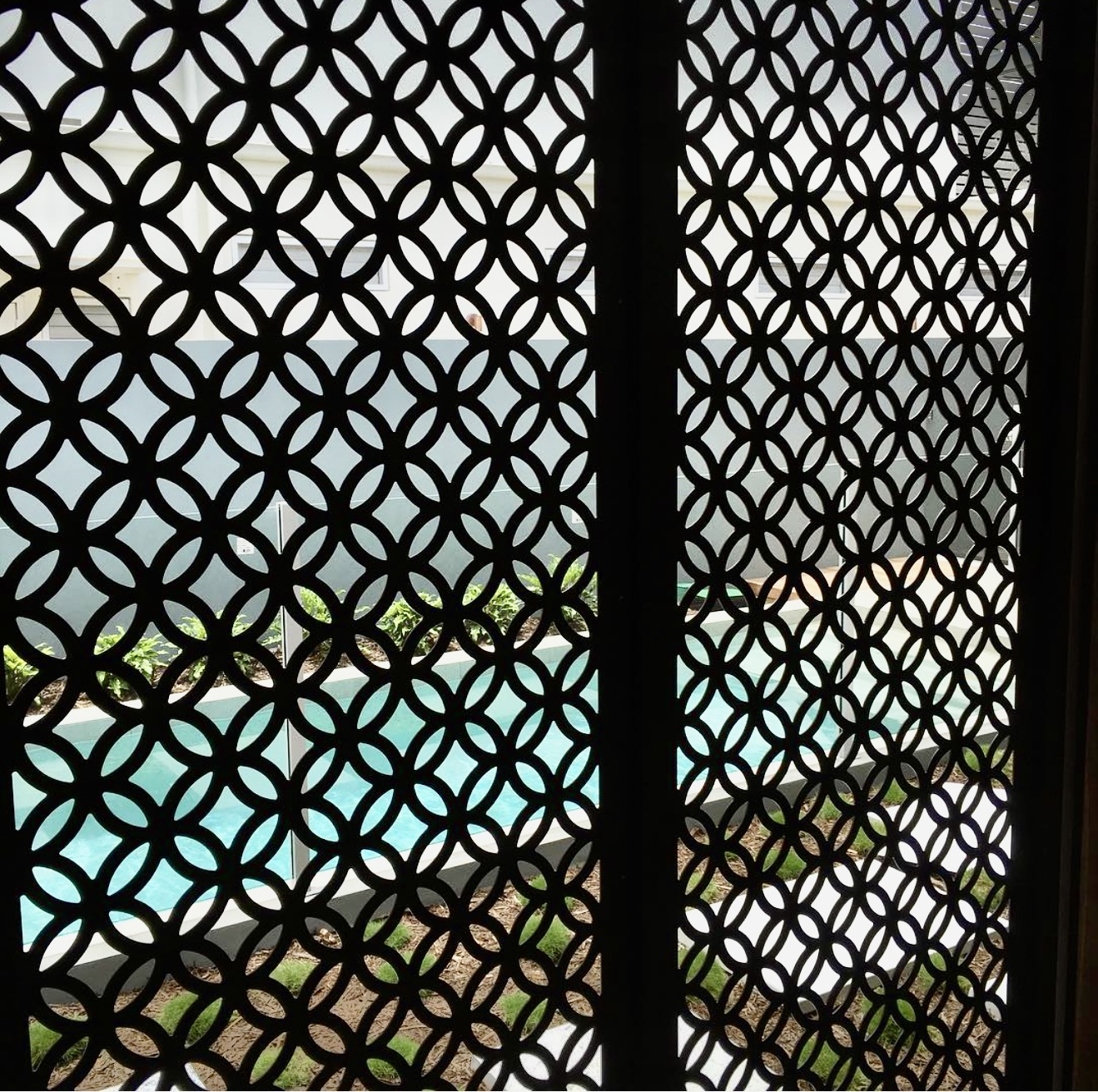 Large stackable sliders along the breezway.  Can be locked for security or fully stacked away.