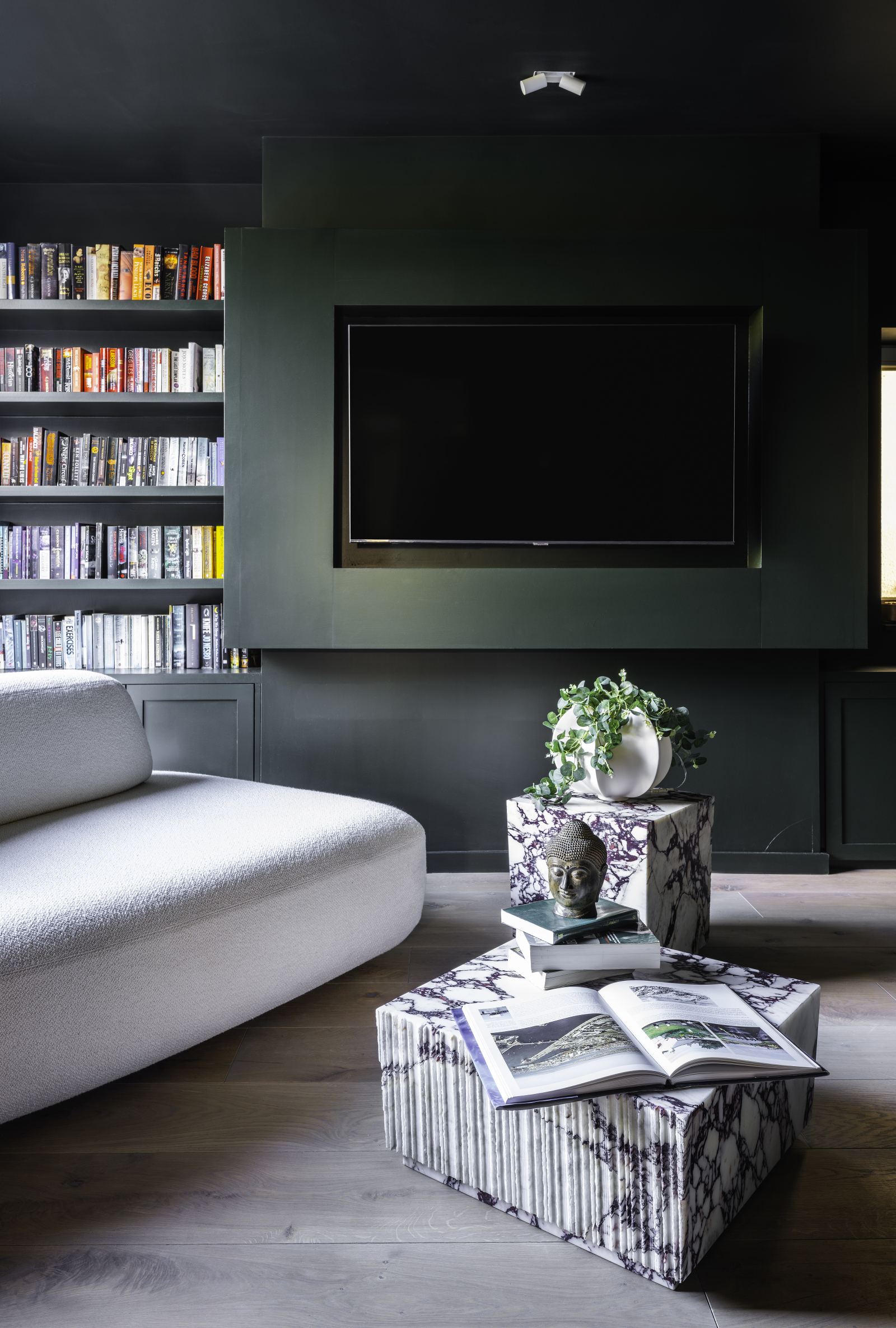 de chill-out kamer aan de voorkant van het huis - perfect om te lezen of tv te kijken of naar muziek ...