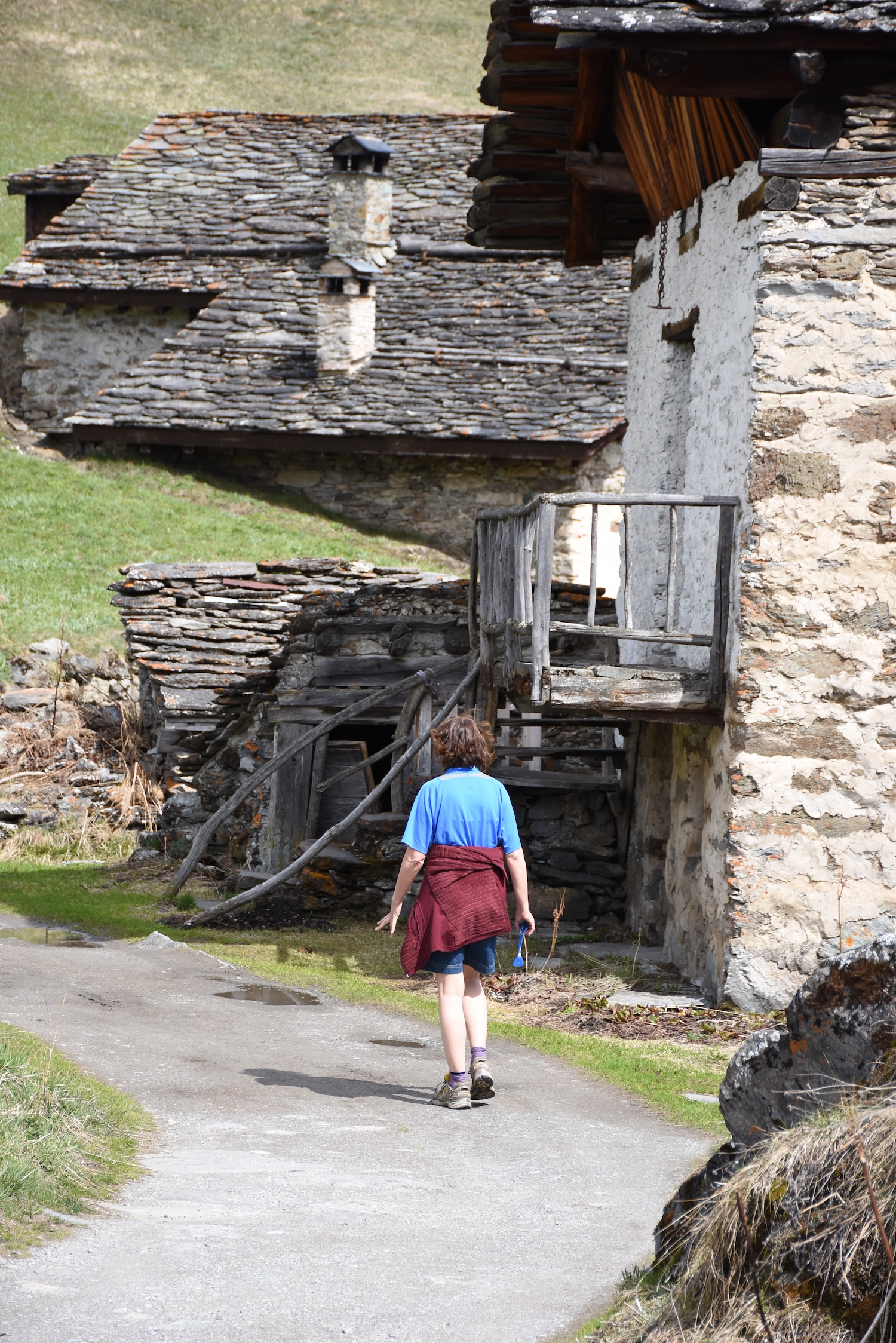 Village alpin traditionnel.