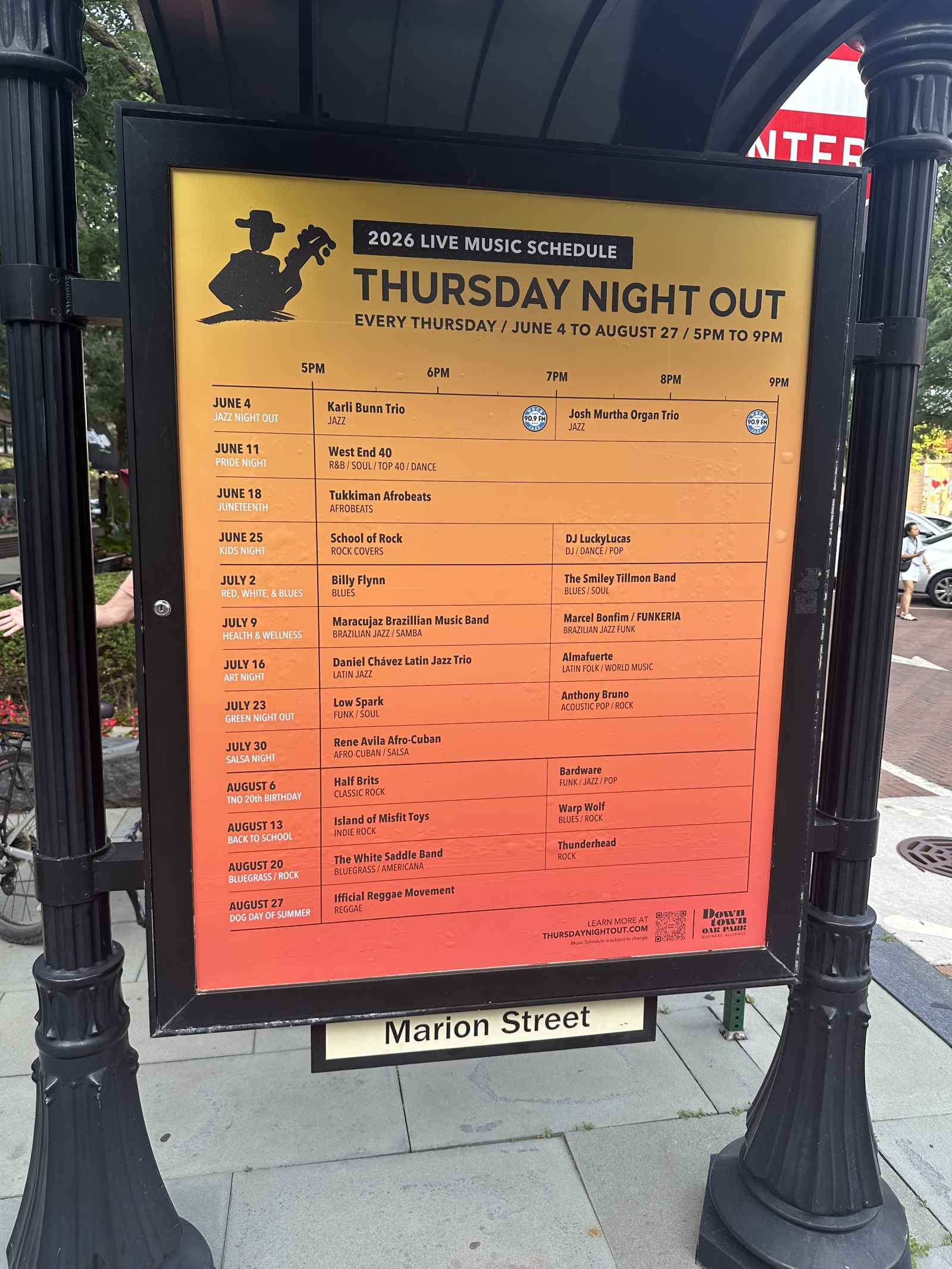 Oak Park offers free events throughout the year. The Marion Street business district is a 5 minute walk and offers many events, including free live music Thursdays in summer.