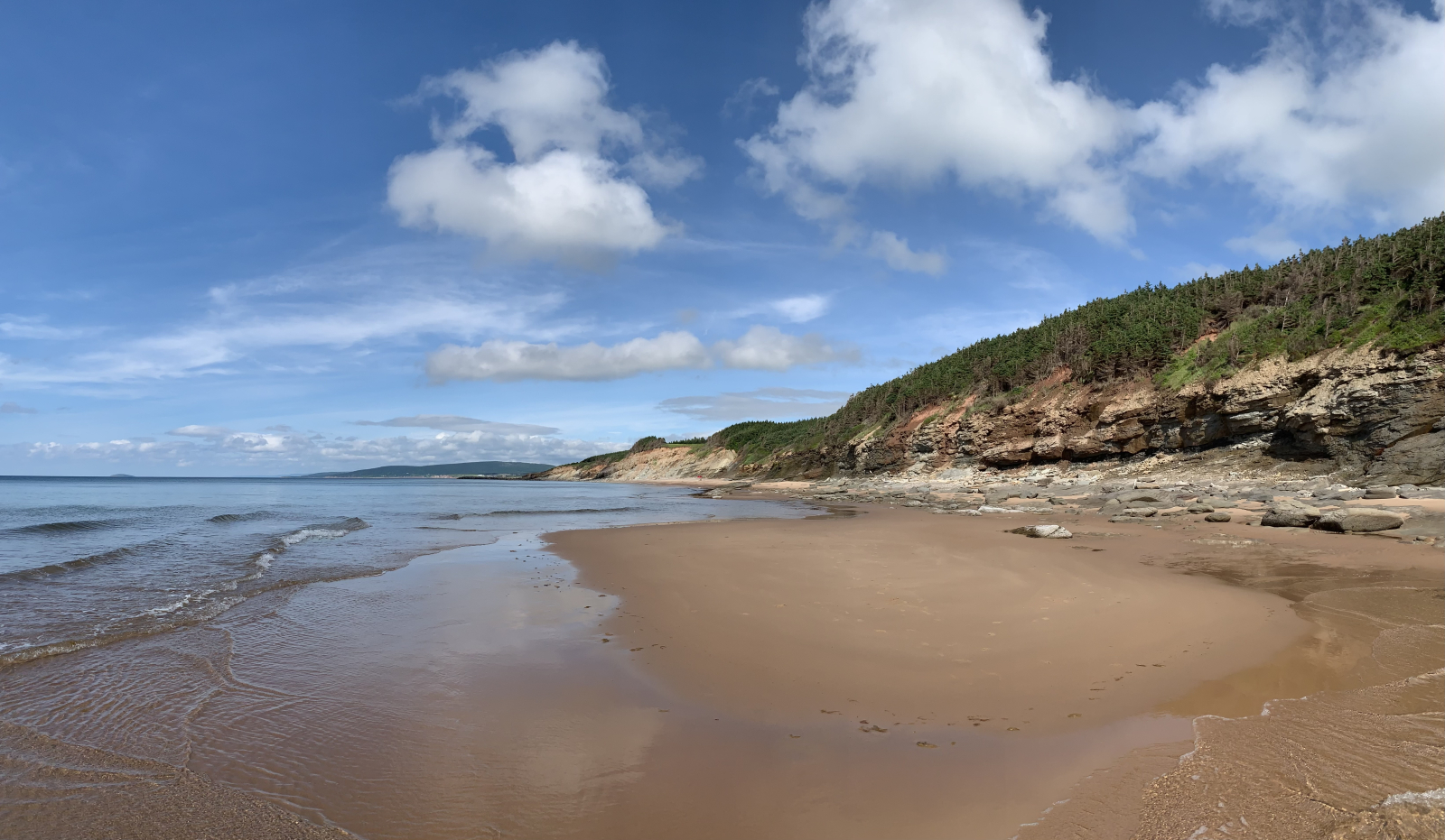 Our beach accessed from our path through the woods and from the brook