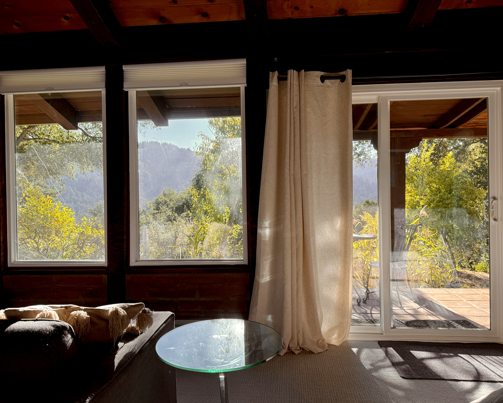 Prachtig uitzicht op de bergen vanuit het huisje.