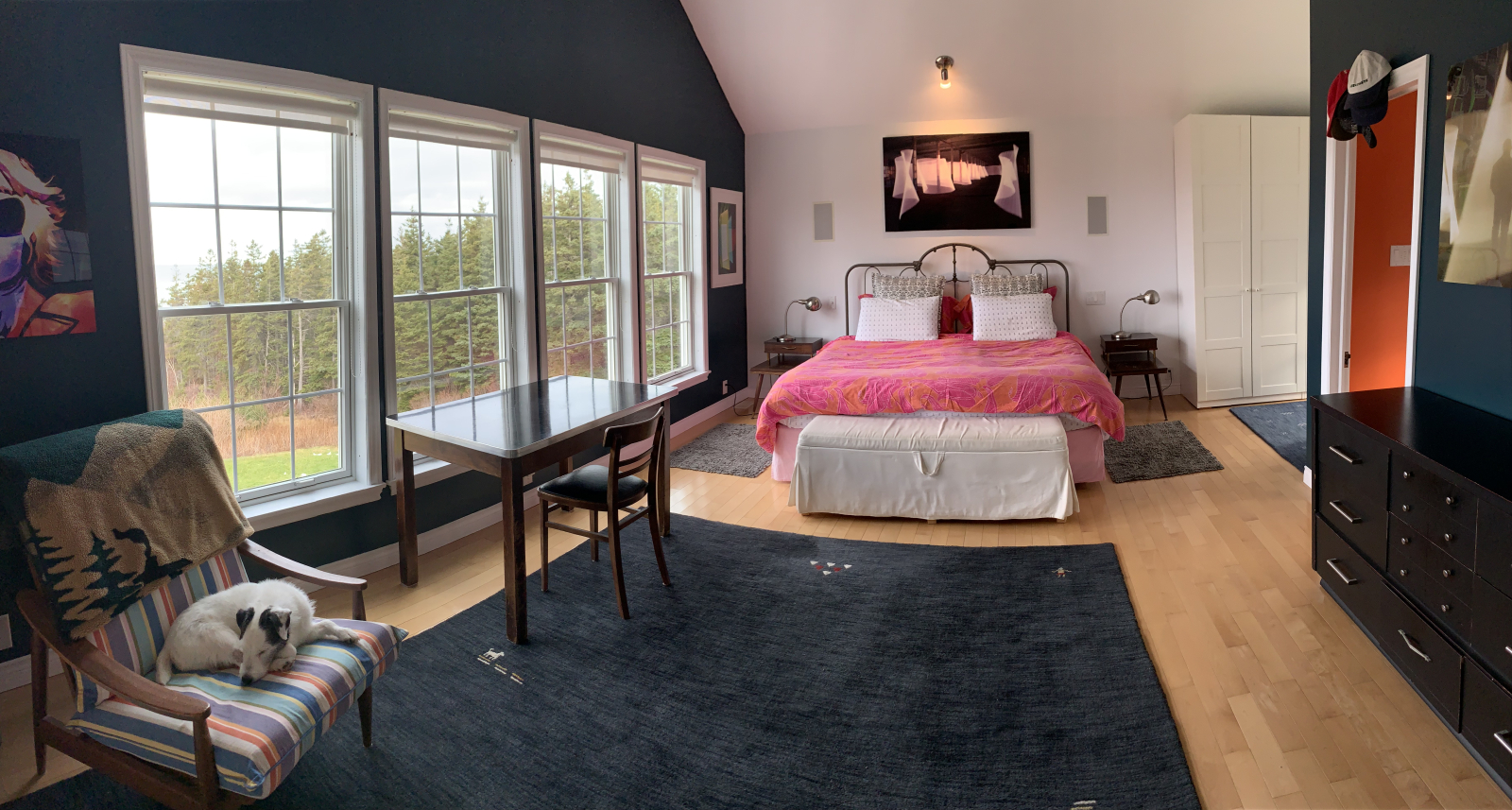 2nd floor bedroom with king bed