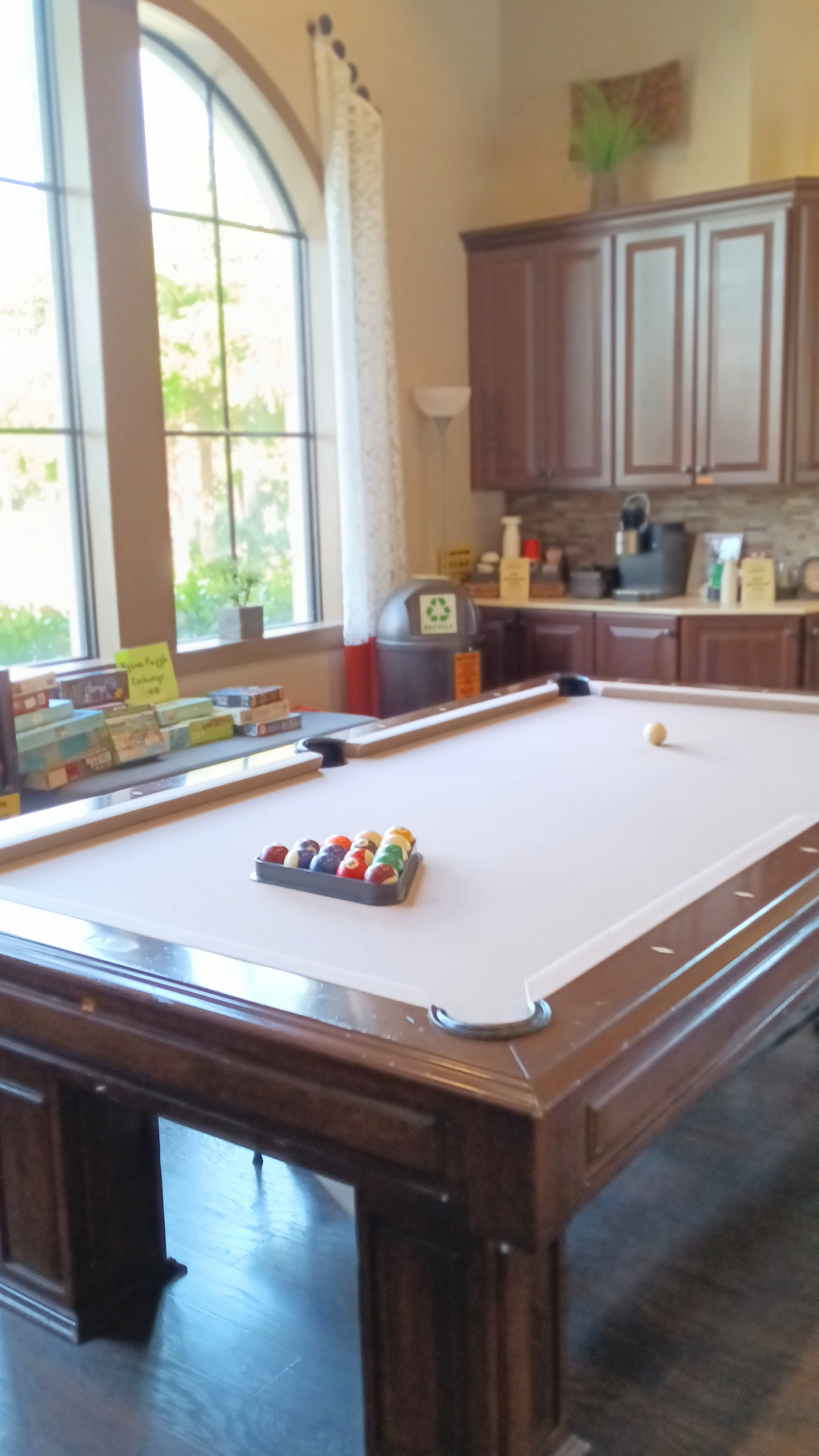 Pool table at the Amenity Center