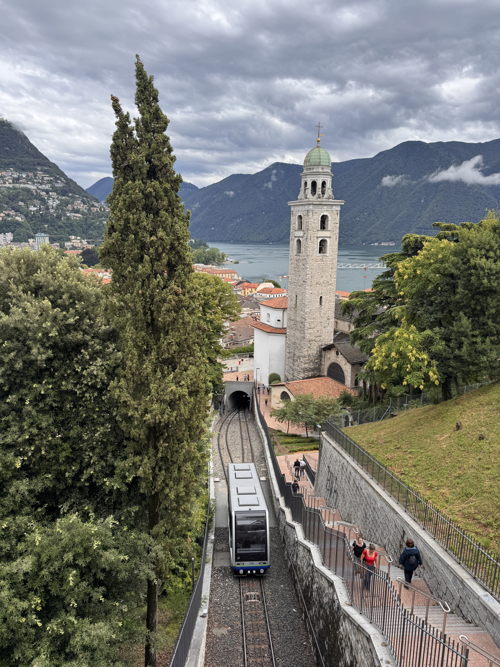 View from Lugano train station.