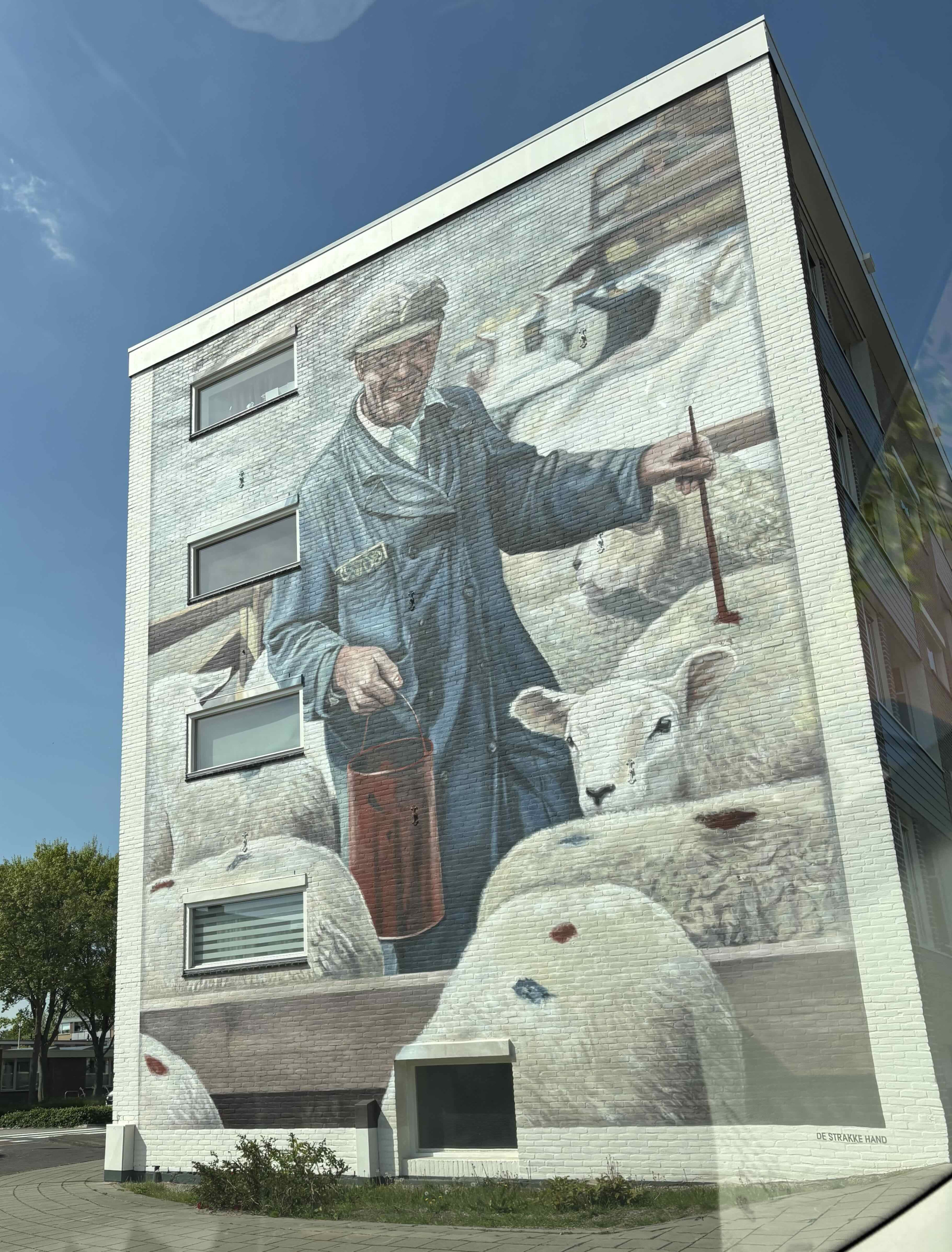 local wall mural with a nod to the farming / market history of our city
