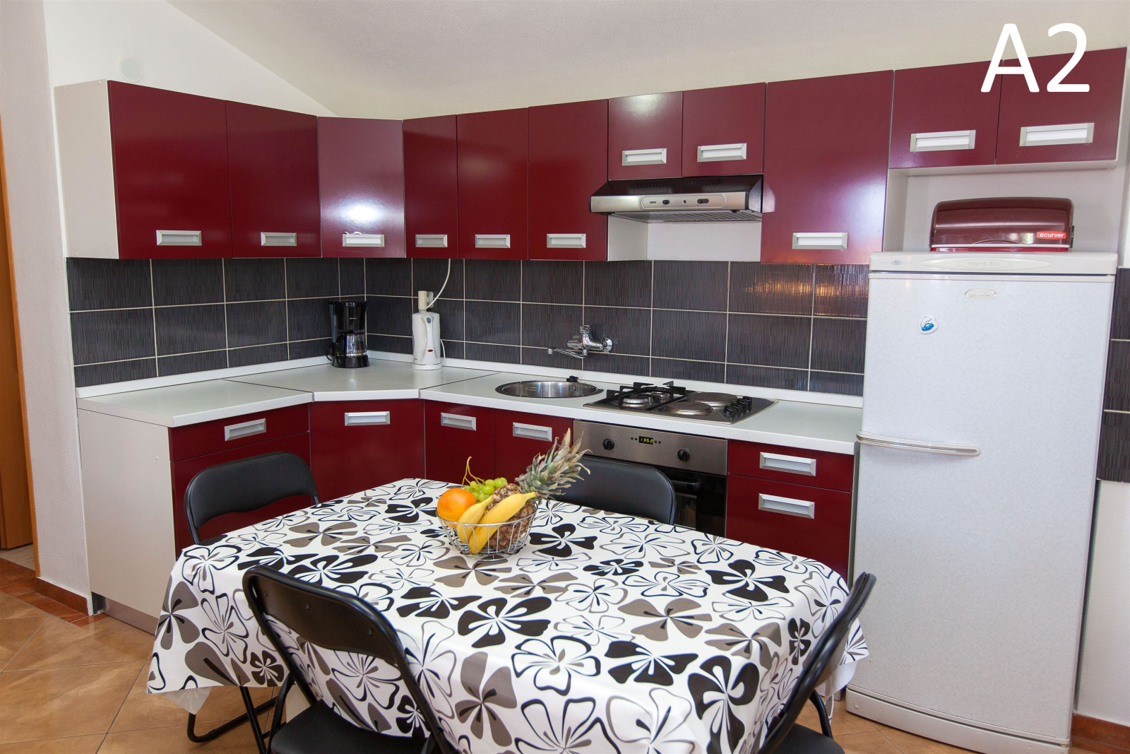 Spacious family apartment with terrace & sea view near Crikvenica