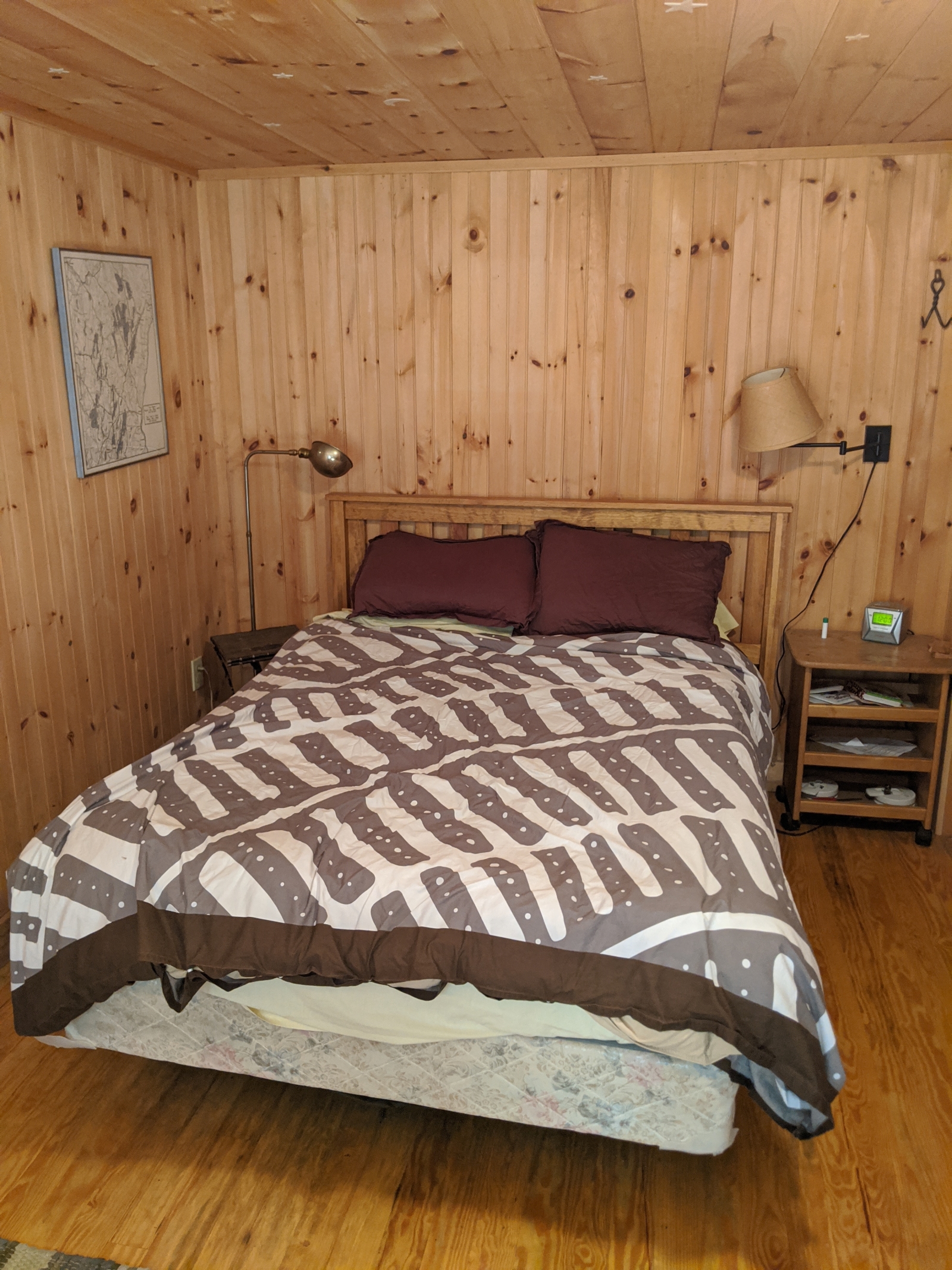 Family cabin at former sleepaway camp with docks, kayaks, and field