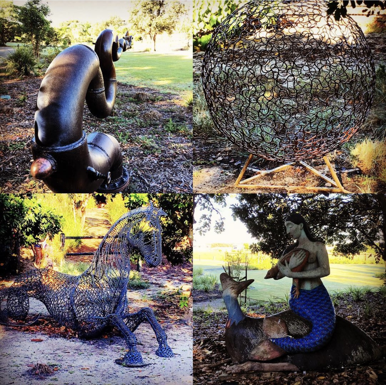 A few of my favourite sculptures along the path behind our house