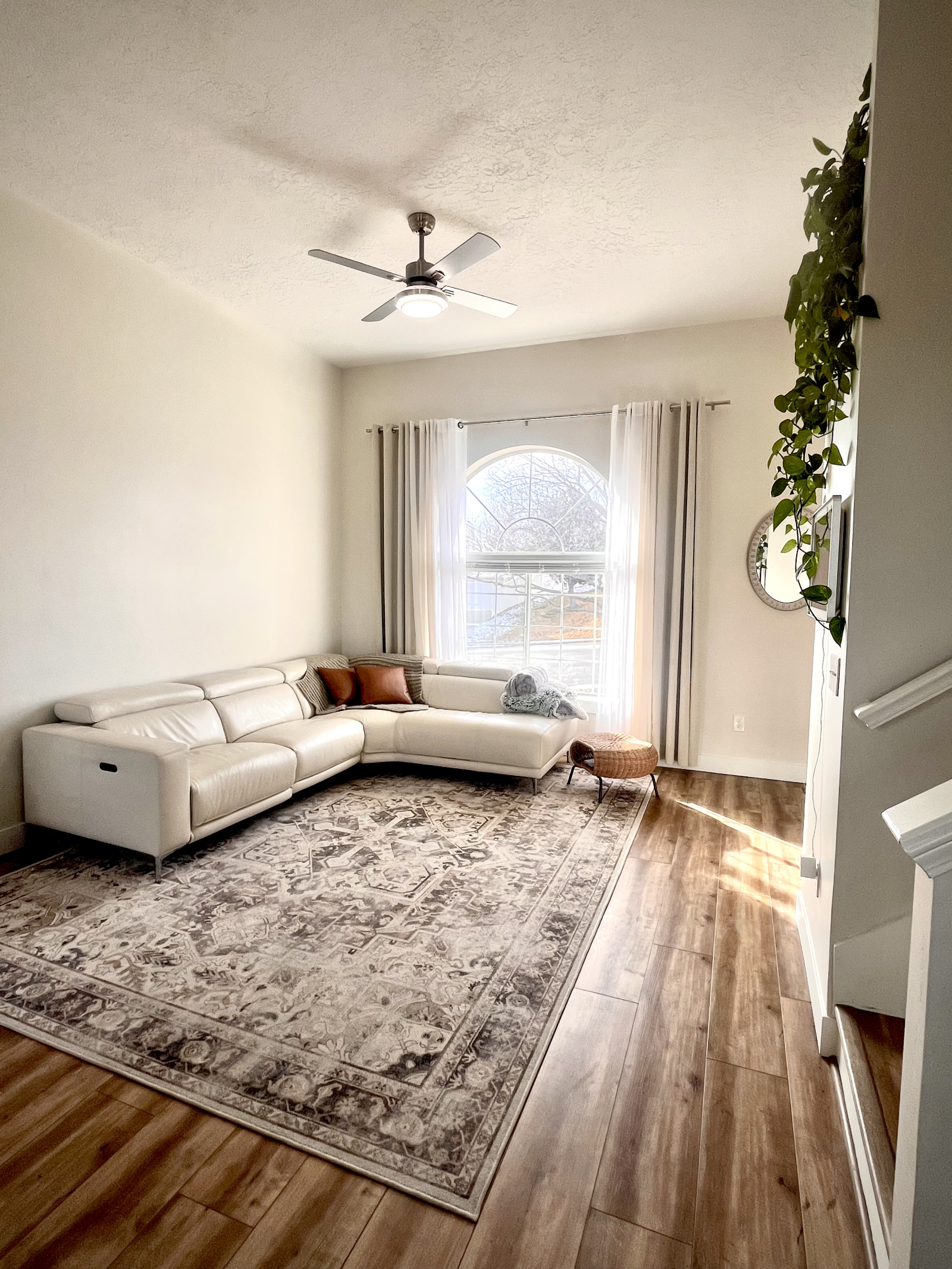 Main level, open concept living and dining room.