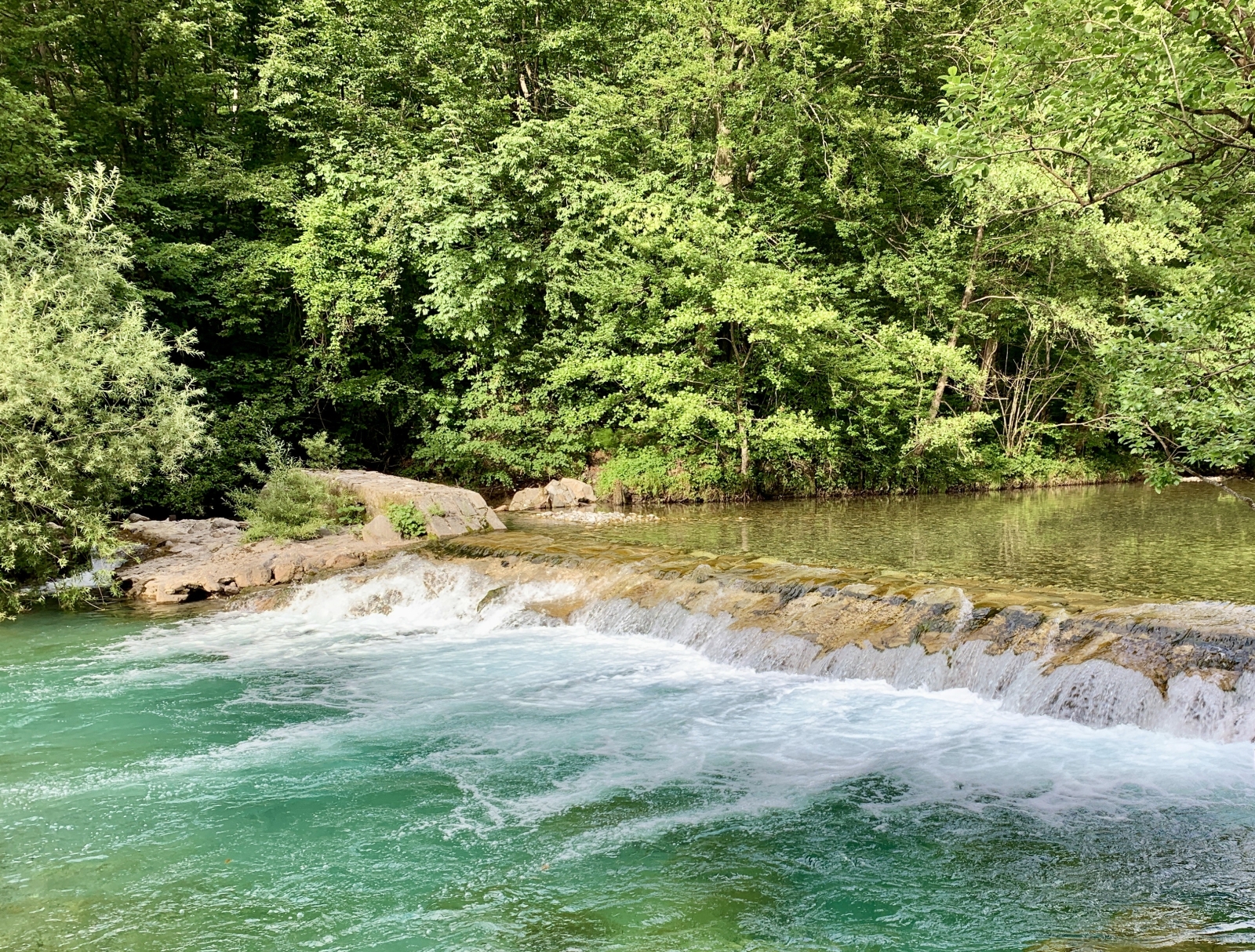 We have our own gravel track which you can use to walk to the river Bača, about 10 minutes. We have about 3 acres along the river.