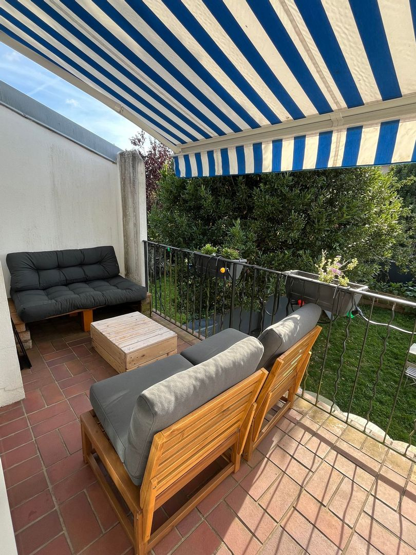 A área lounge do terraço