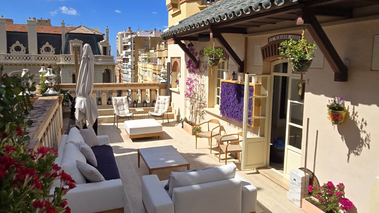 The main terrace is a whole extra living space