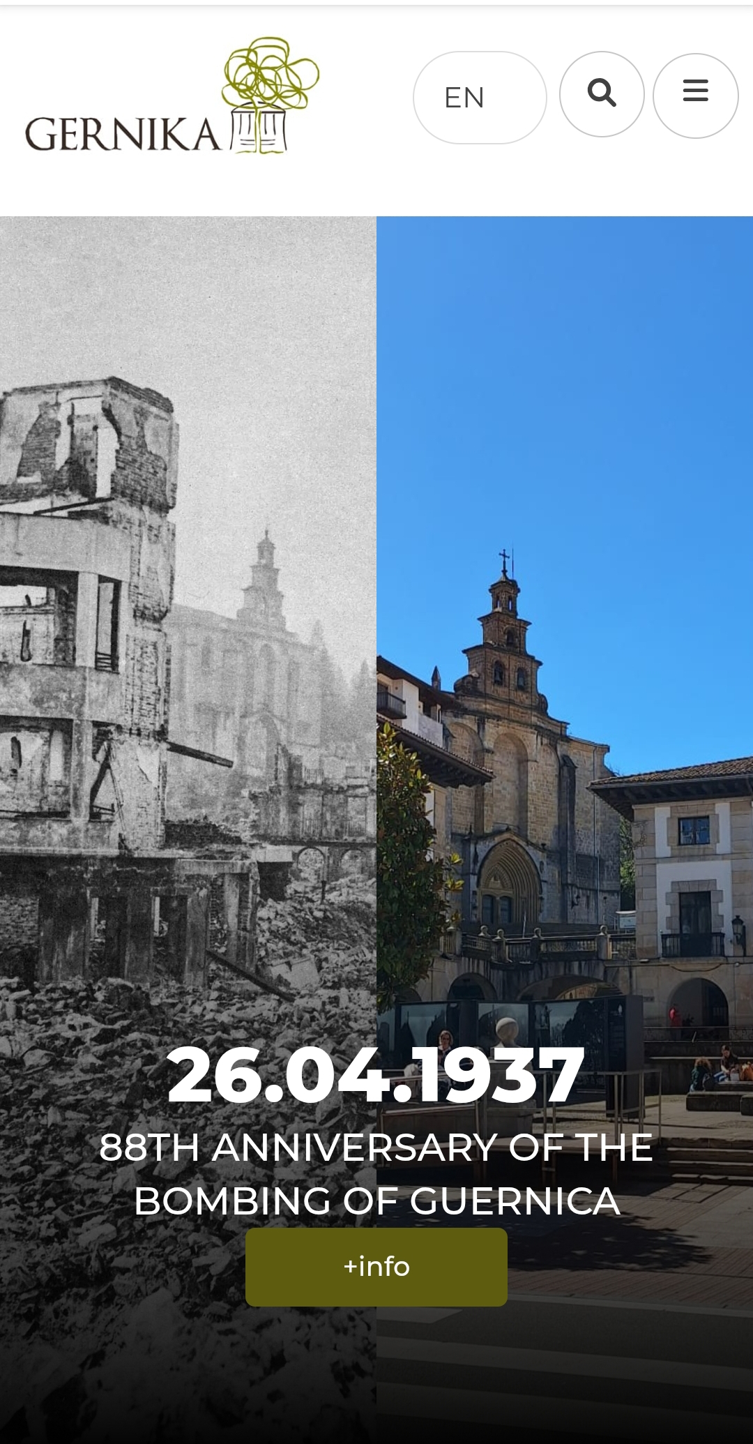 Am 26. April 1937 wurde Gernika von Franco und der Condor-Legion der Nazis zerstört. Es war einer de ...