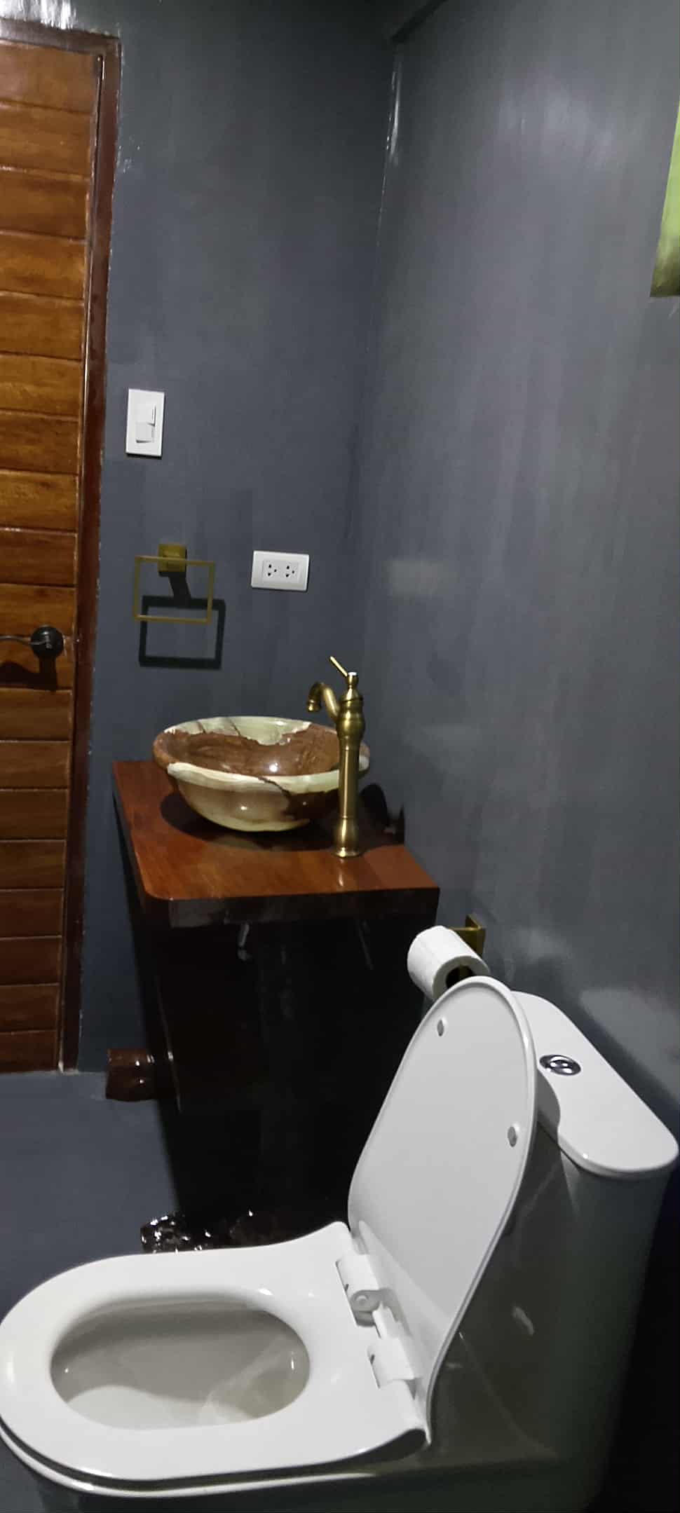 Badkamer op de eerste verdieping - wastafel, toilet met bidet