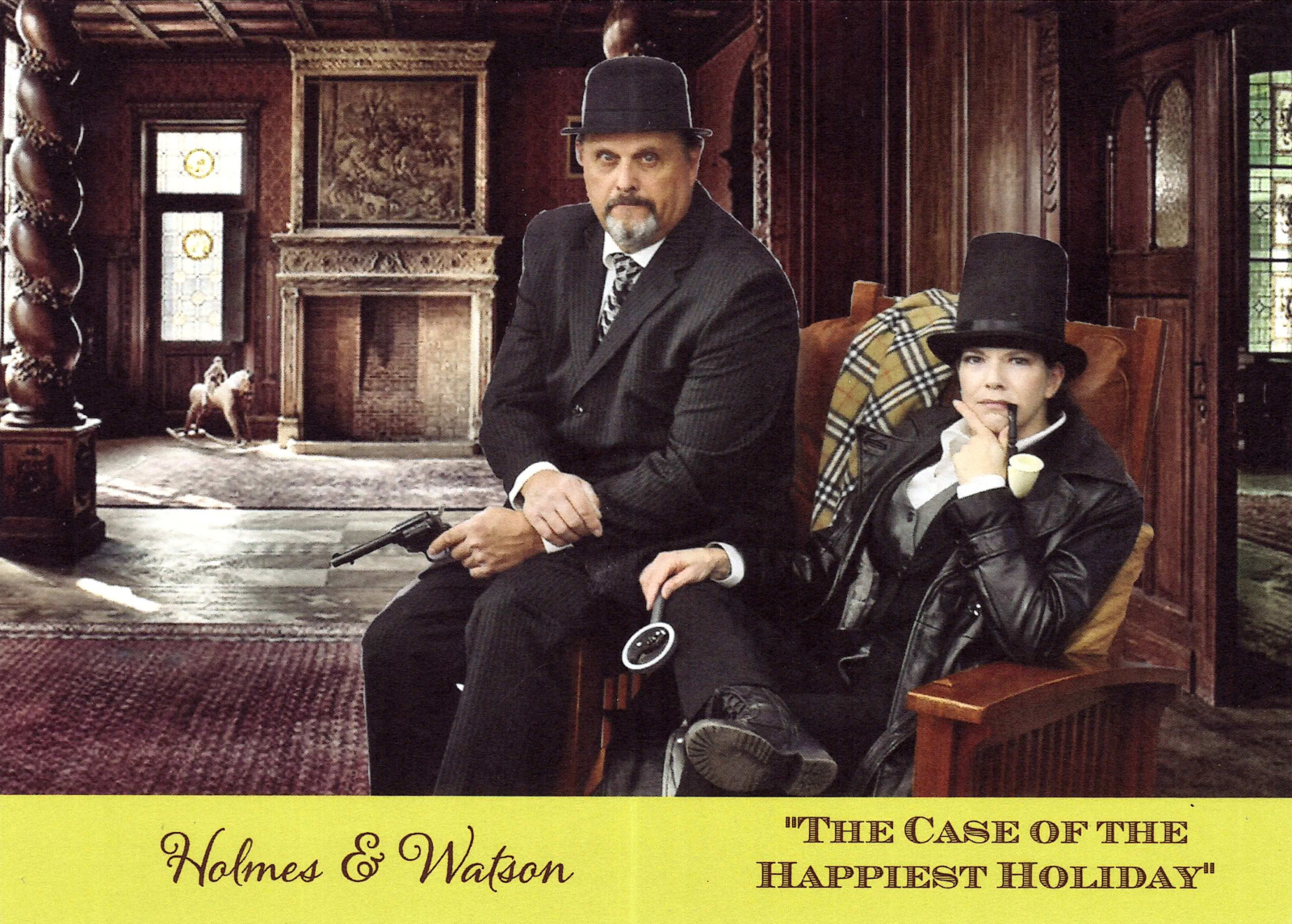 For 2024's Christmas card Rick became Dr Watson and Dylan was Sherlock Holmes.