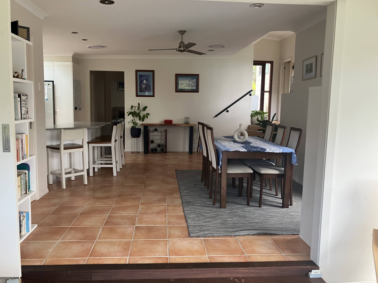 Blick vom 2. Wohnbereich zum Esszimmer