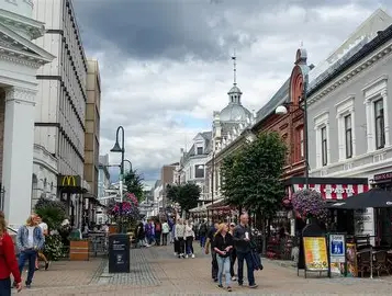 In the city centre of Kristiansand
