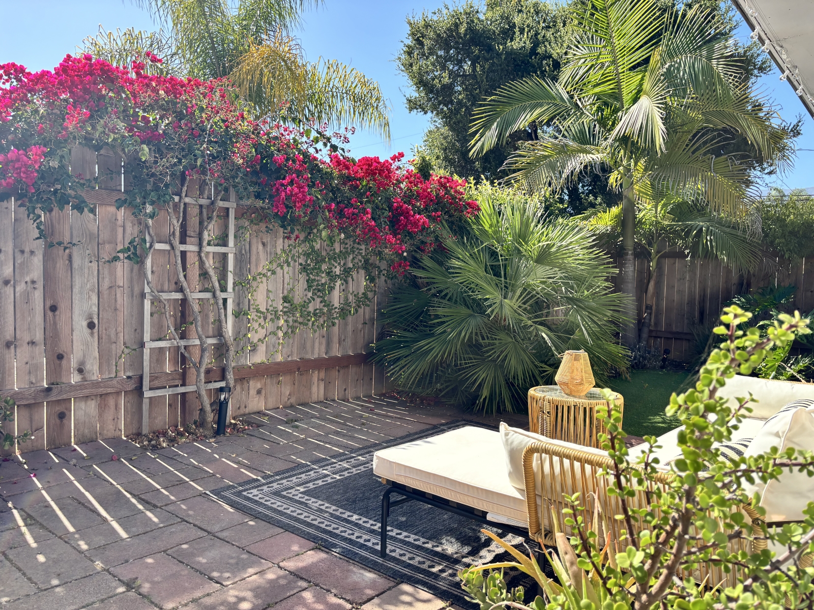Private back patio