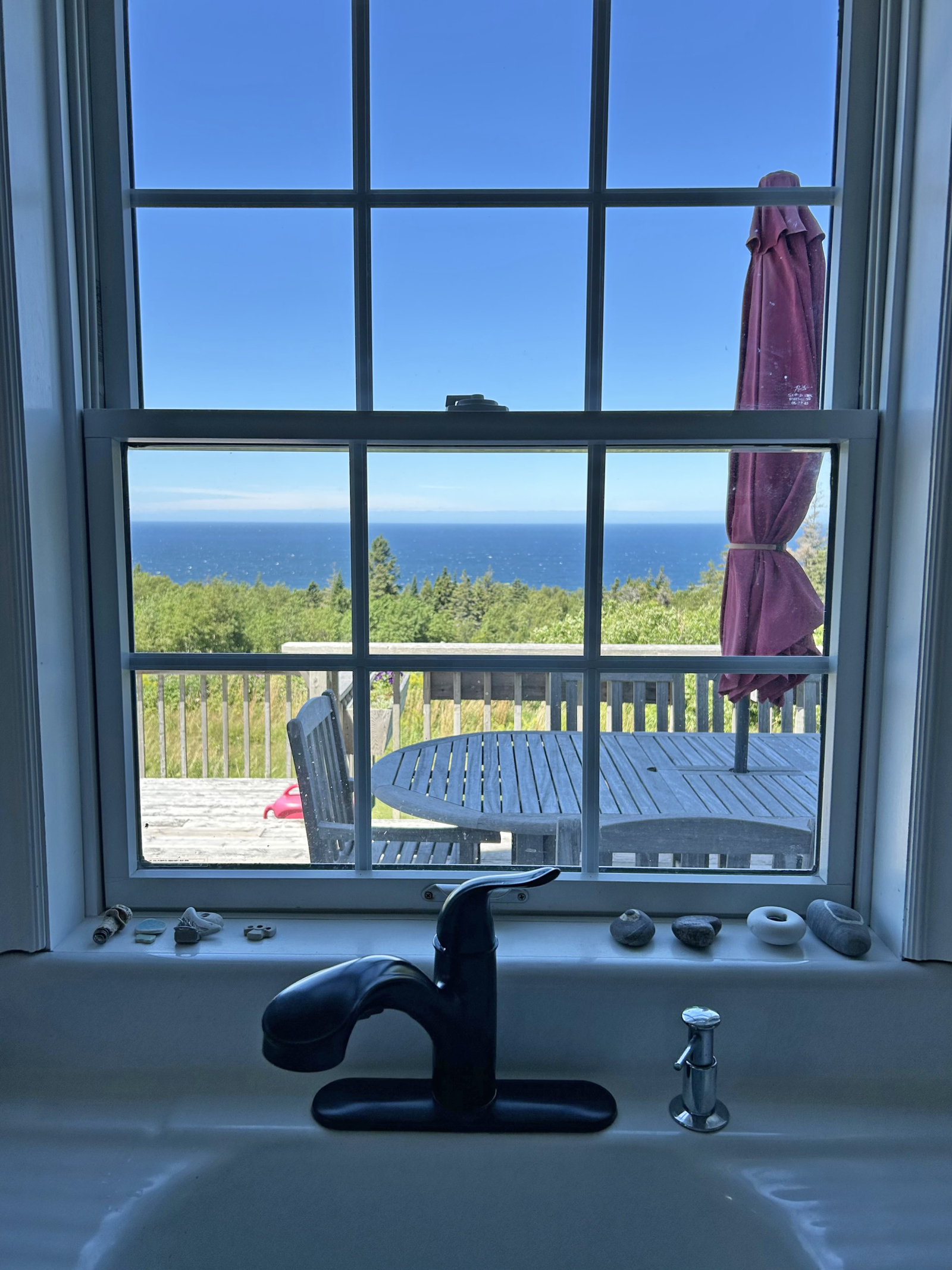 View from kitchen sink!