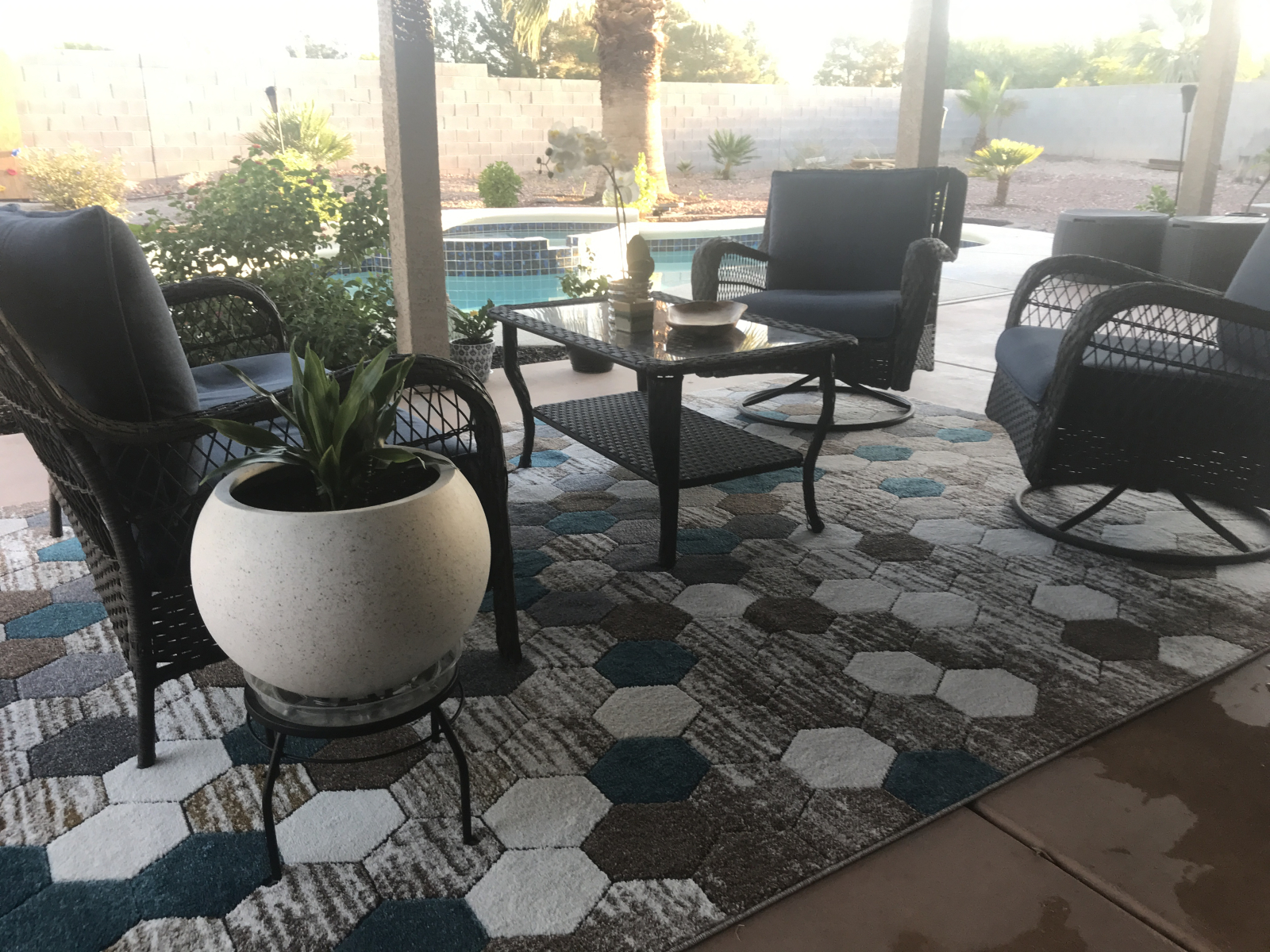 Our favorite place for coffee in the mornings and watch the sunrise over the mountains. Since this p ...