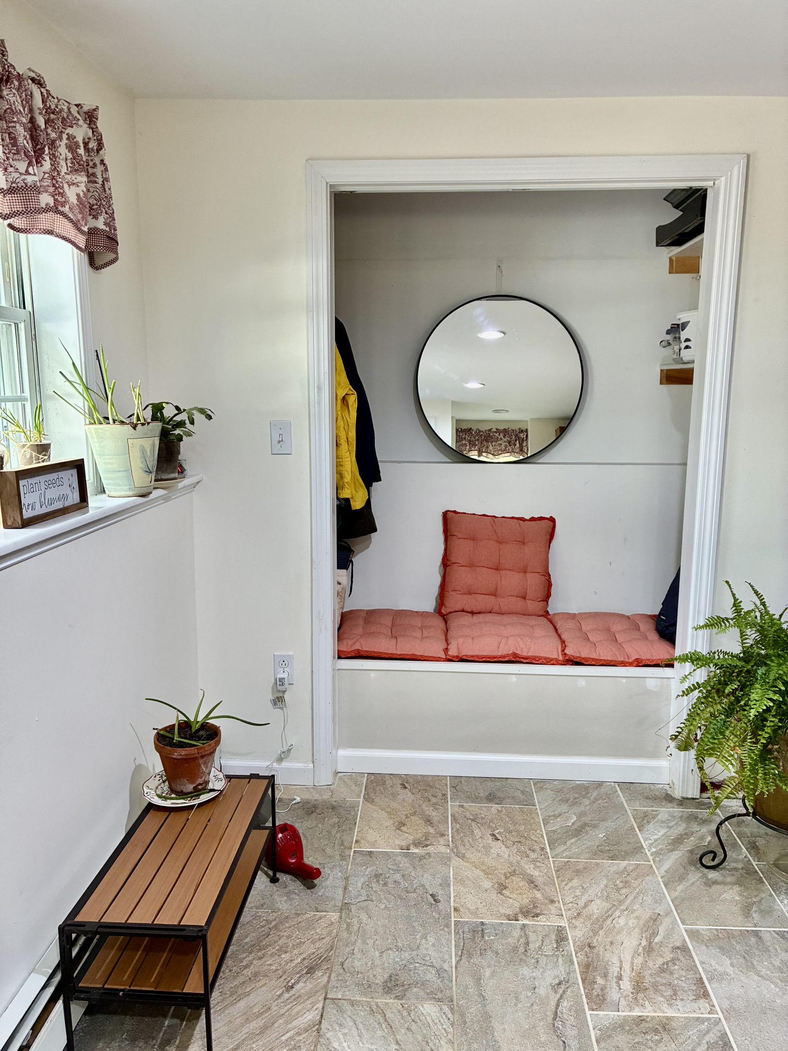 Entry with spot for shoes and coats