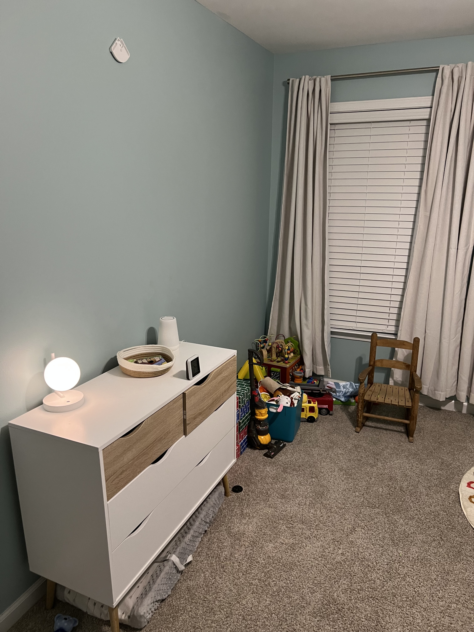 2nd bedroom with blocks and other toys for young kids