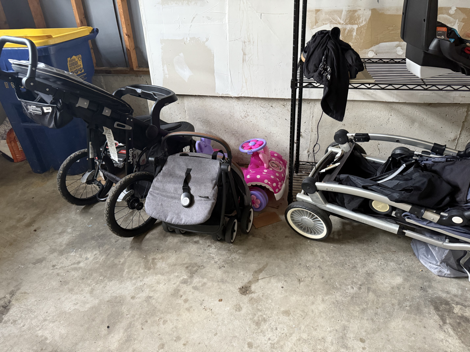if your a visiting young family. we have plenty of strollers and double stroller for use.