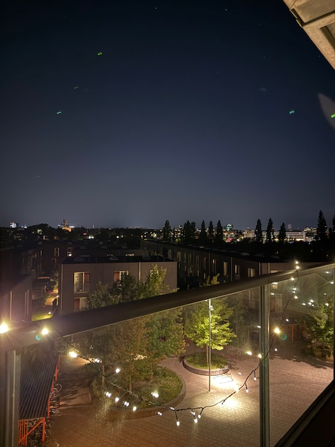 View from the balcony at night