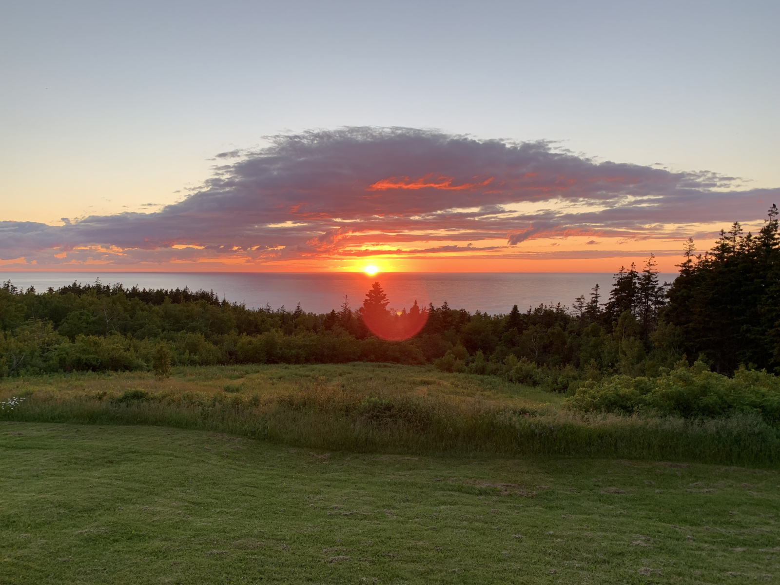 Sunset view from house